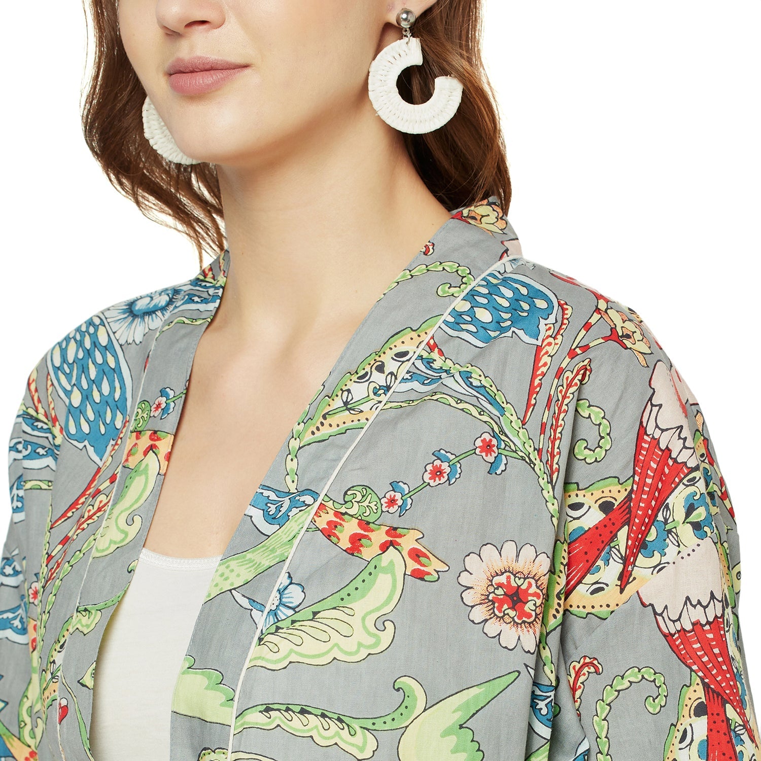 Wings of Wonder - 100% Cotton Kimono Robe