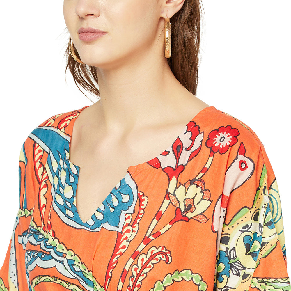 Blooming Bliss Cotton Kaftan - 100% Cotton