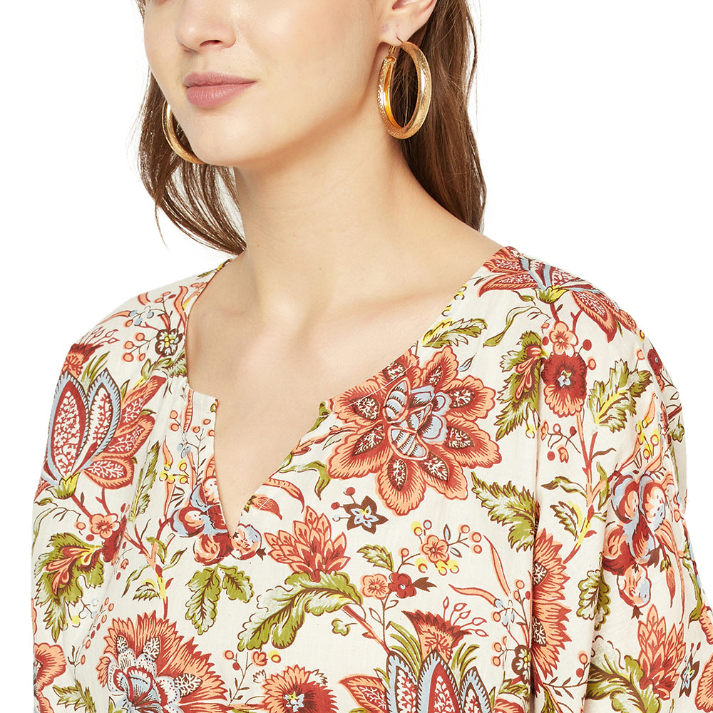 Floral Escape Cotton Kaftan - 100% Cotton