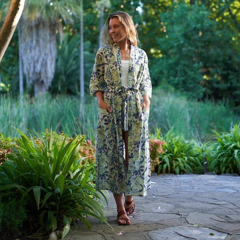 Pura Vida Cotton Kimono Robe – Chic Comfort