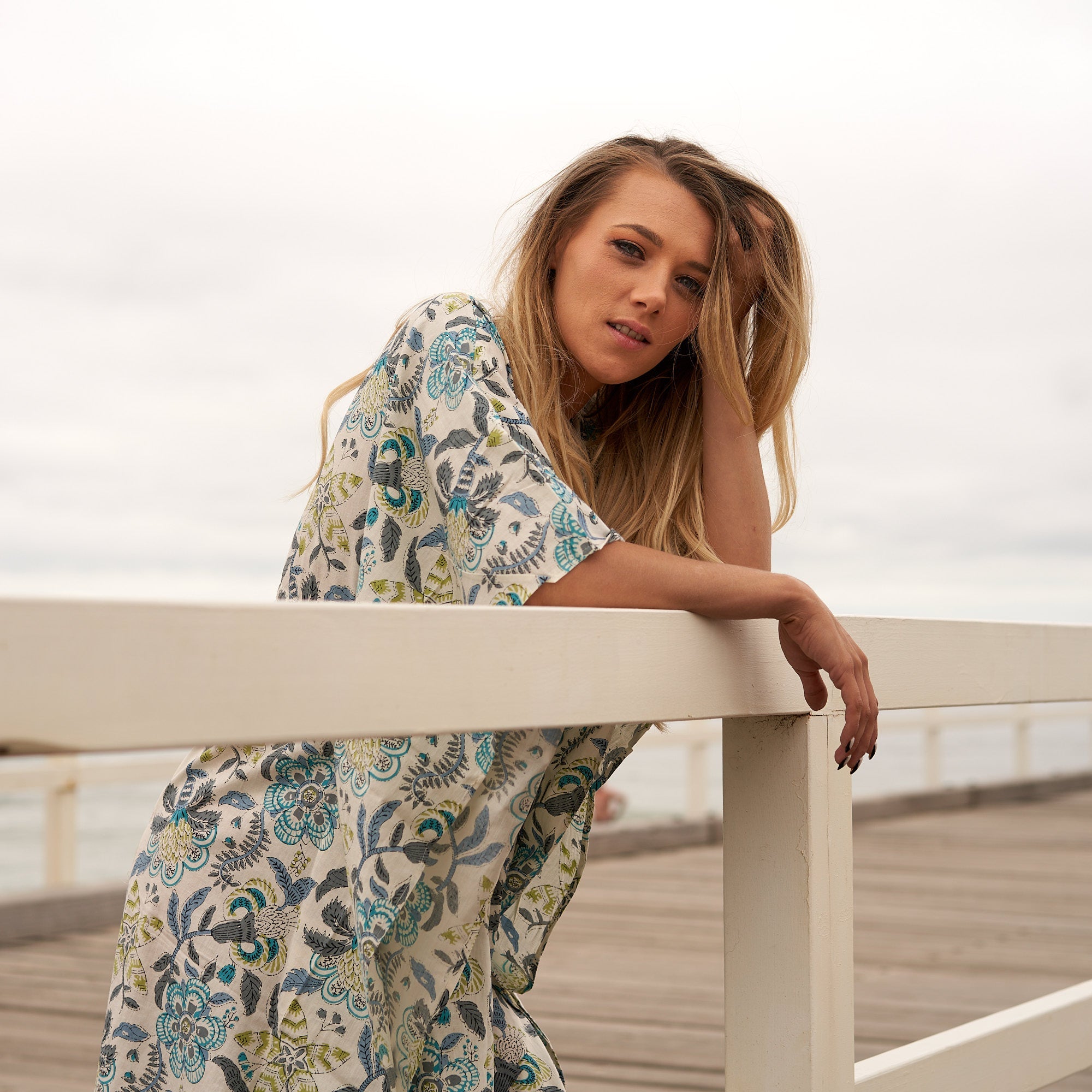 Tranquil Escape Cotton Kaftan | Soothing Style