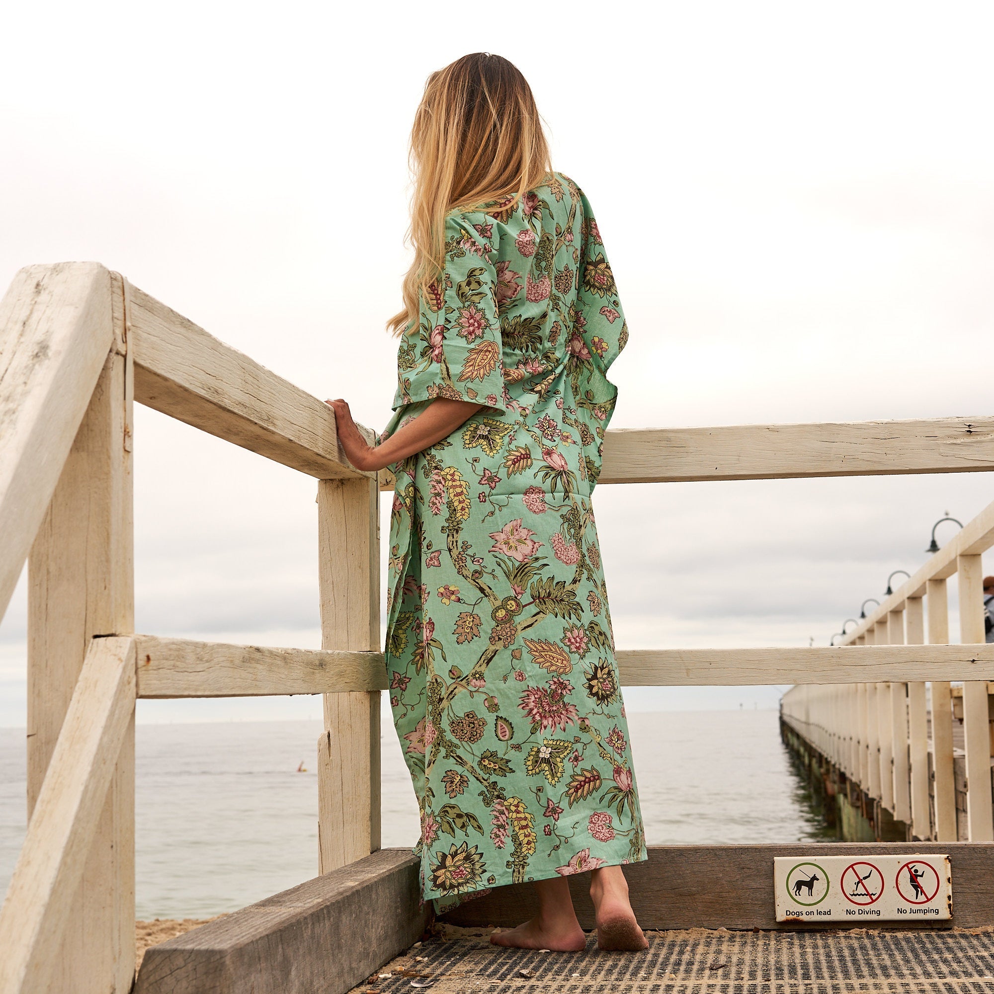 Serene Botanics Cotton Kaftan | Floral Look