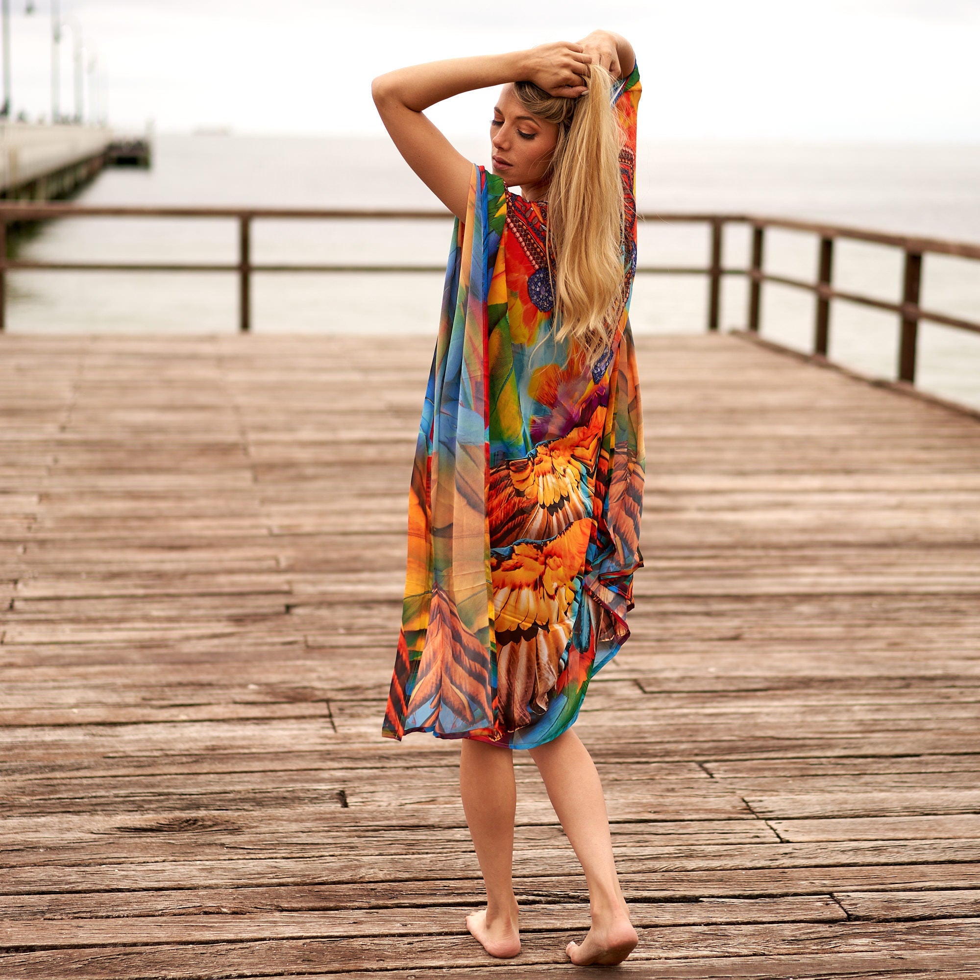 Jungle Jubilee Silk Kaftan | Nature Inspired