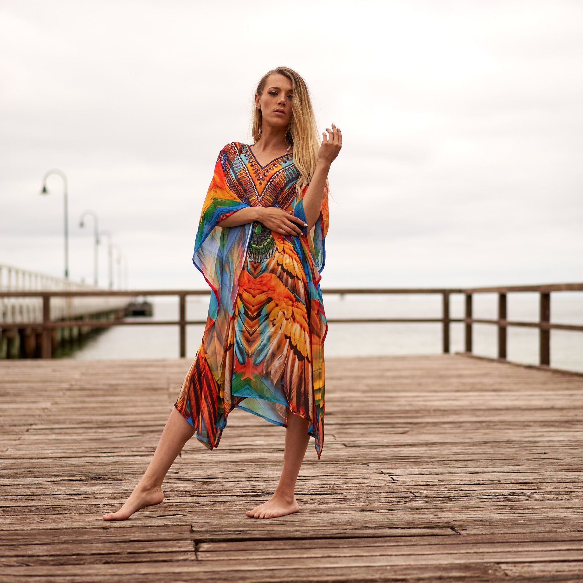 Jungle Jubilee Silk Kaftan | Nature Inspired