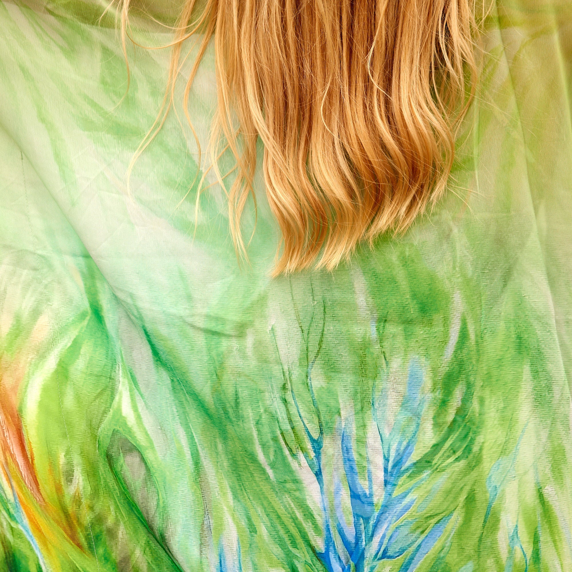 Lush Oasis' Silk Kaftan | Tropical Vibe