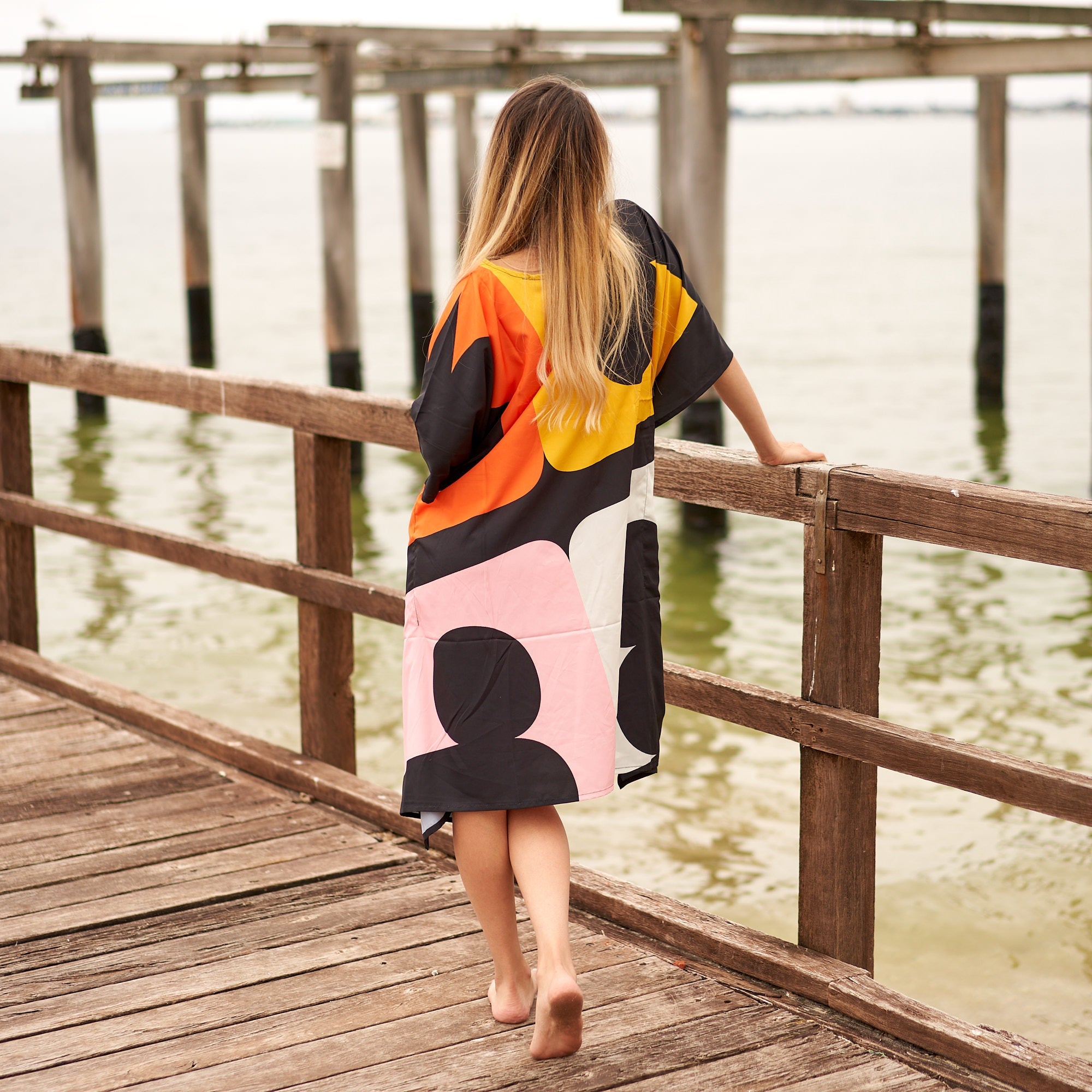 Bold Boho Silk Kaftan | Artistic Chic