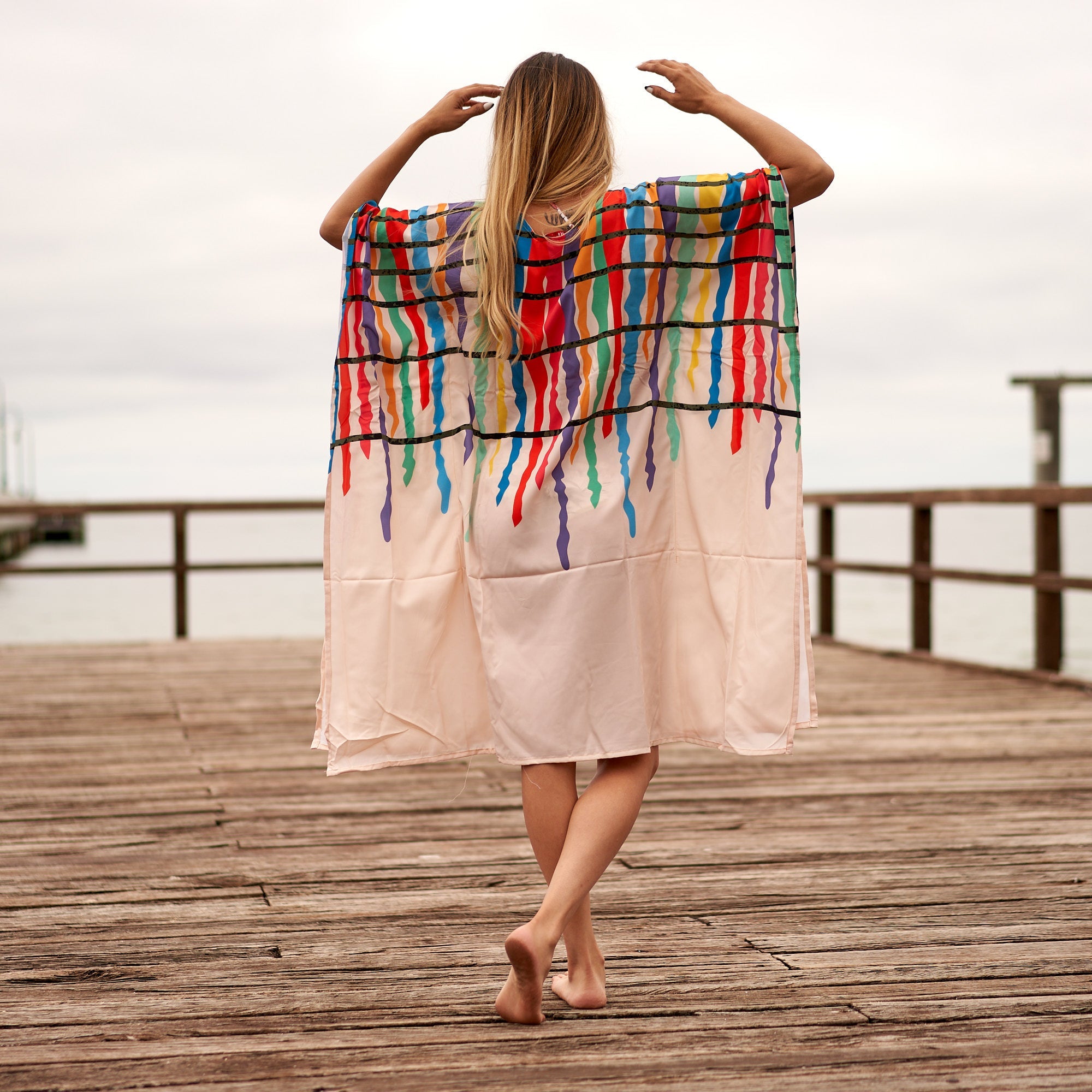 Beach Vibes Cotton Kaftan | Coastal Style