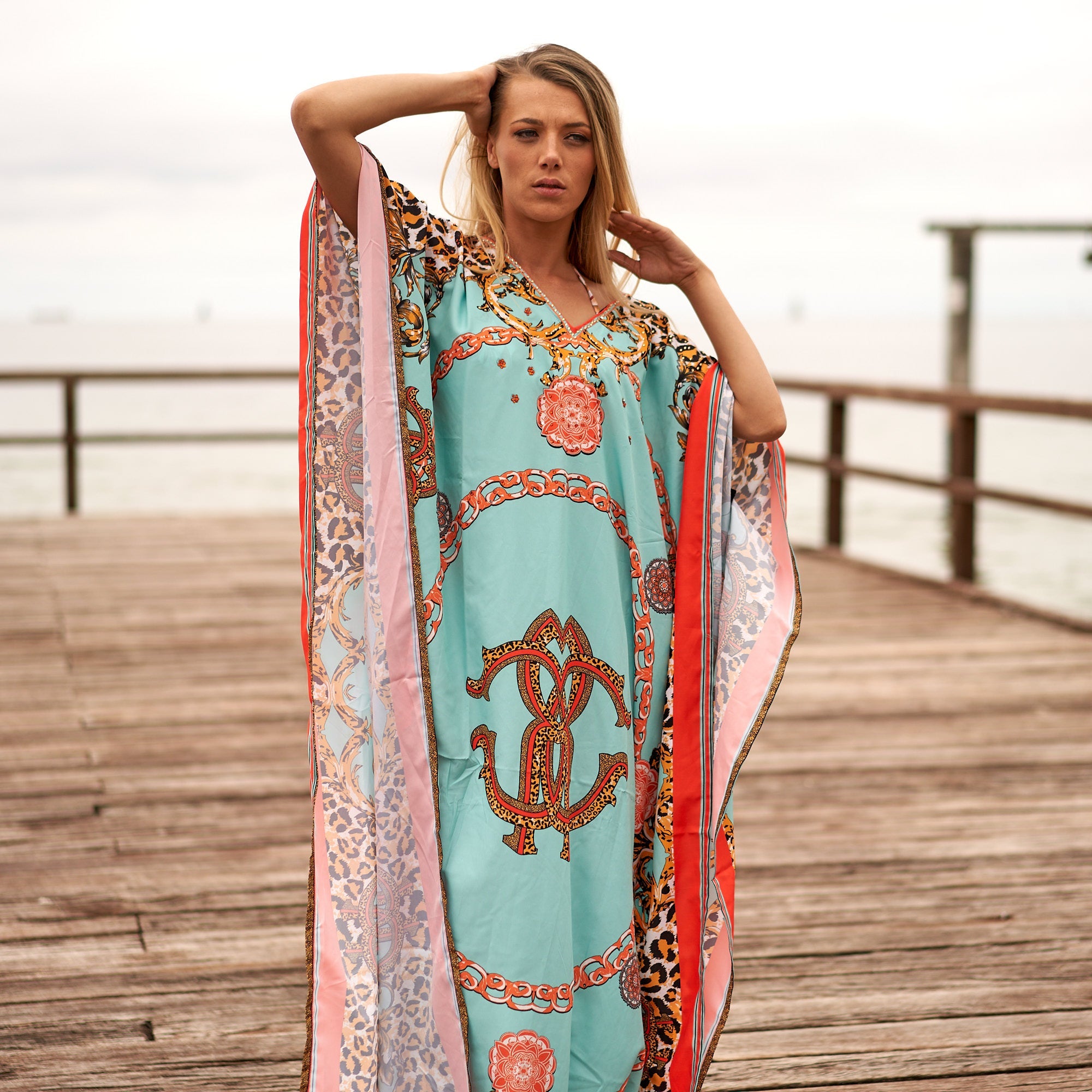 Exotic Escape Silk Kaftan | Bold & Bright