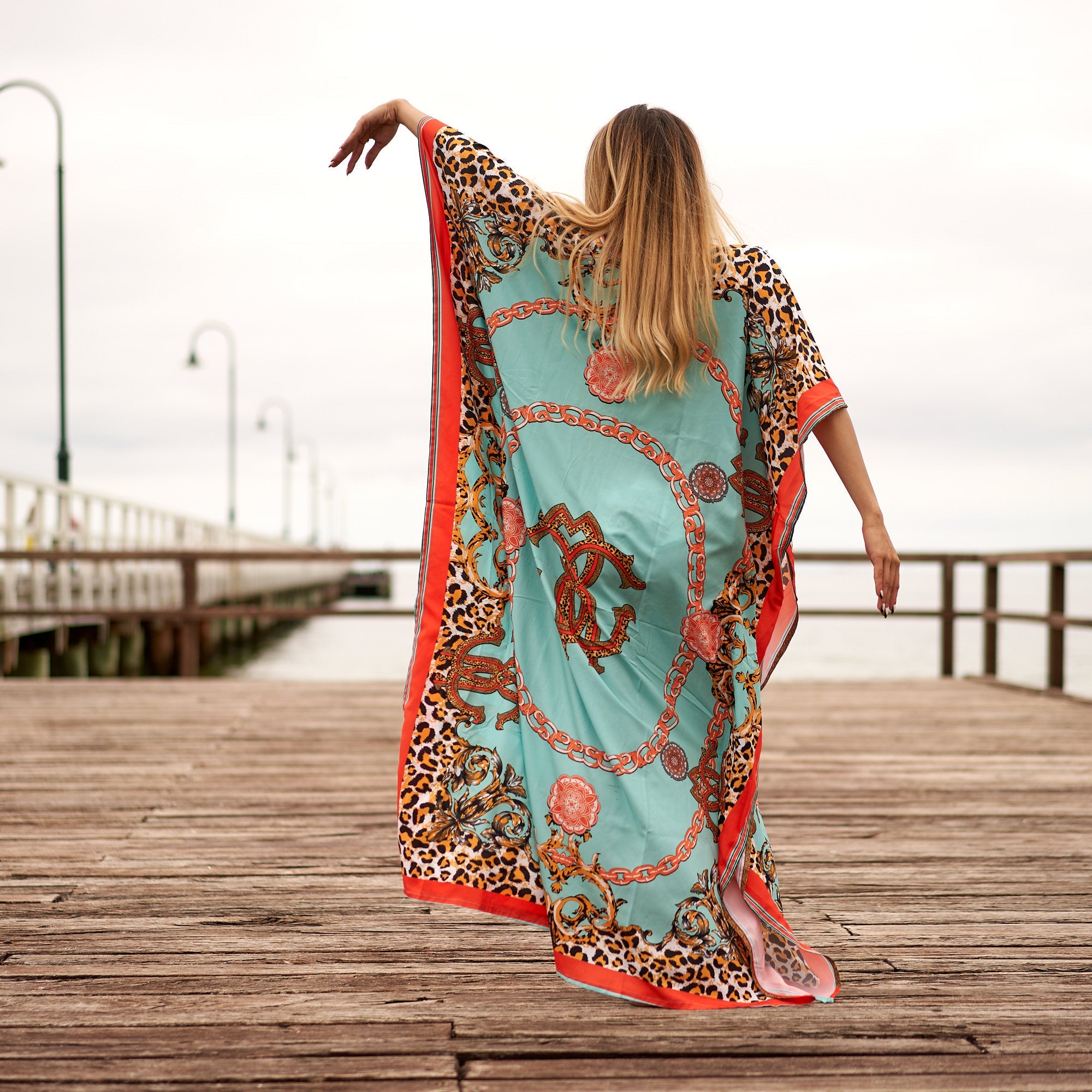 Exotic Escape Silk Kaftan | Bold & Bright