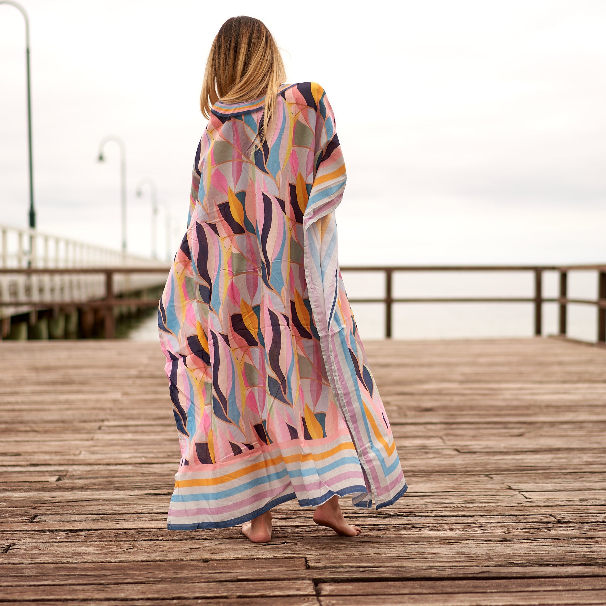 Tropical Paradise' Silk Kaftan | Luxe Boho Style