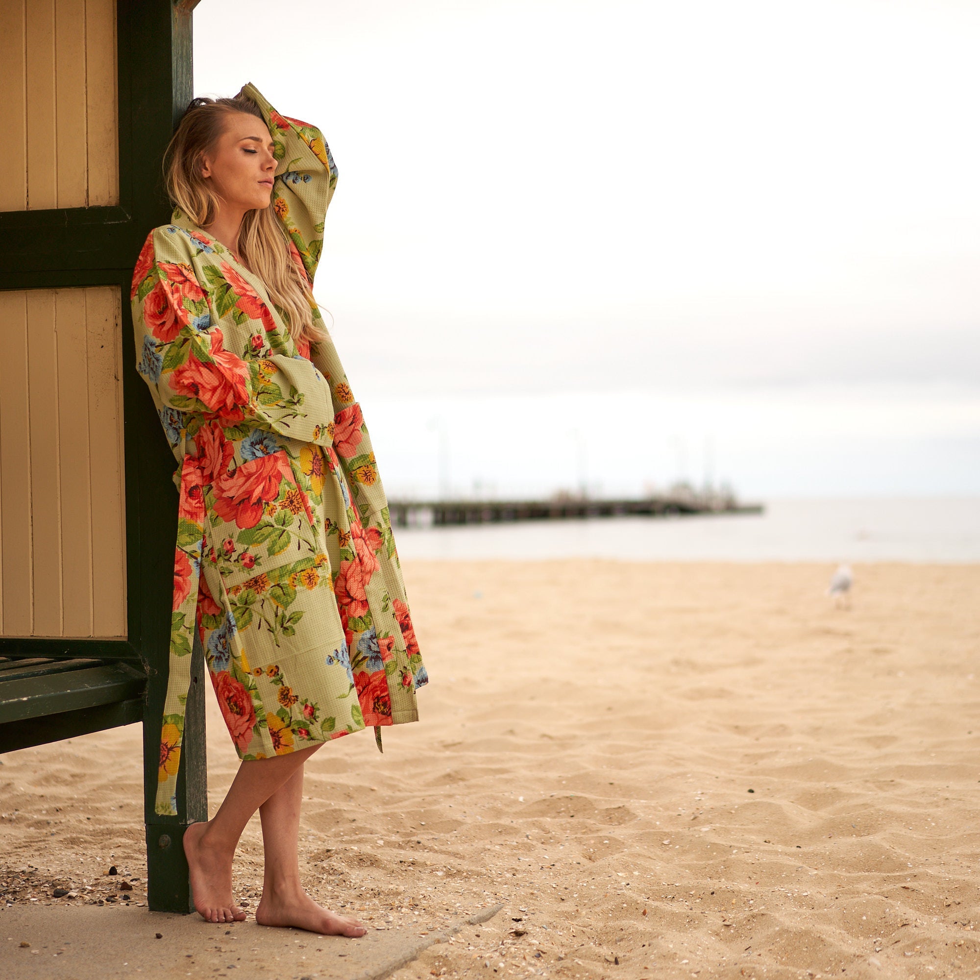 Nature's Nectar Cotton Kimono Robe | Earthy Style