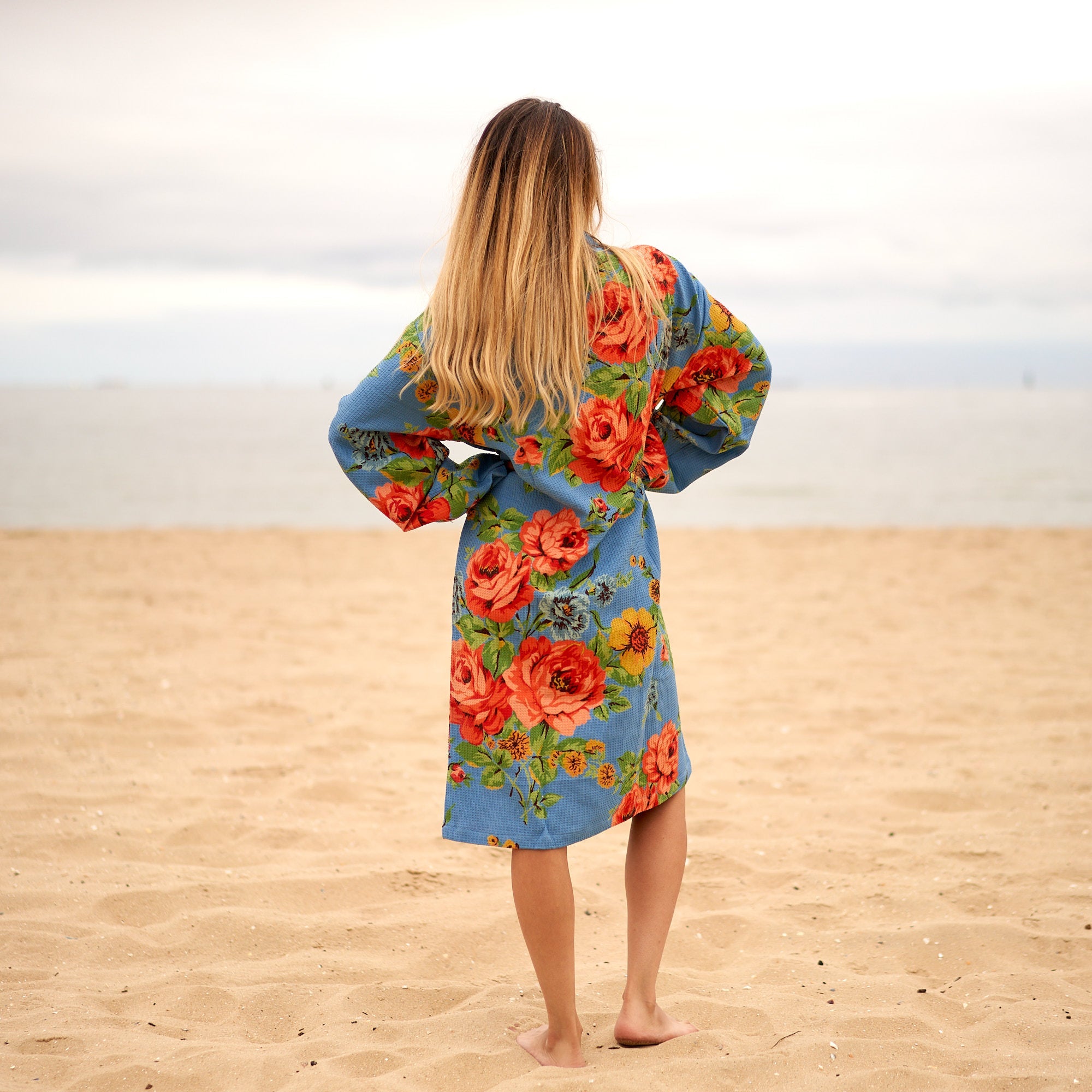 Fresh Florals Cotton Kimono Robe | Spring Vibe