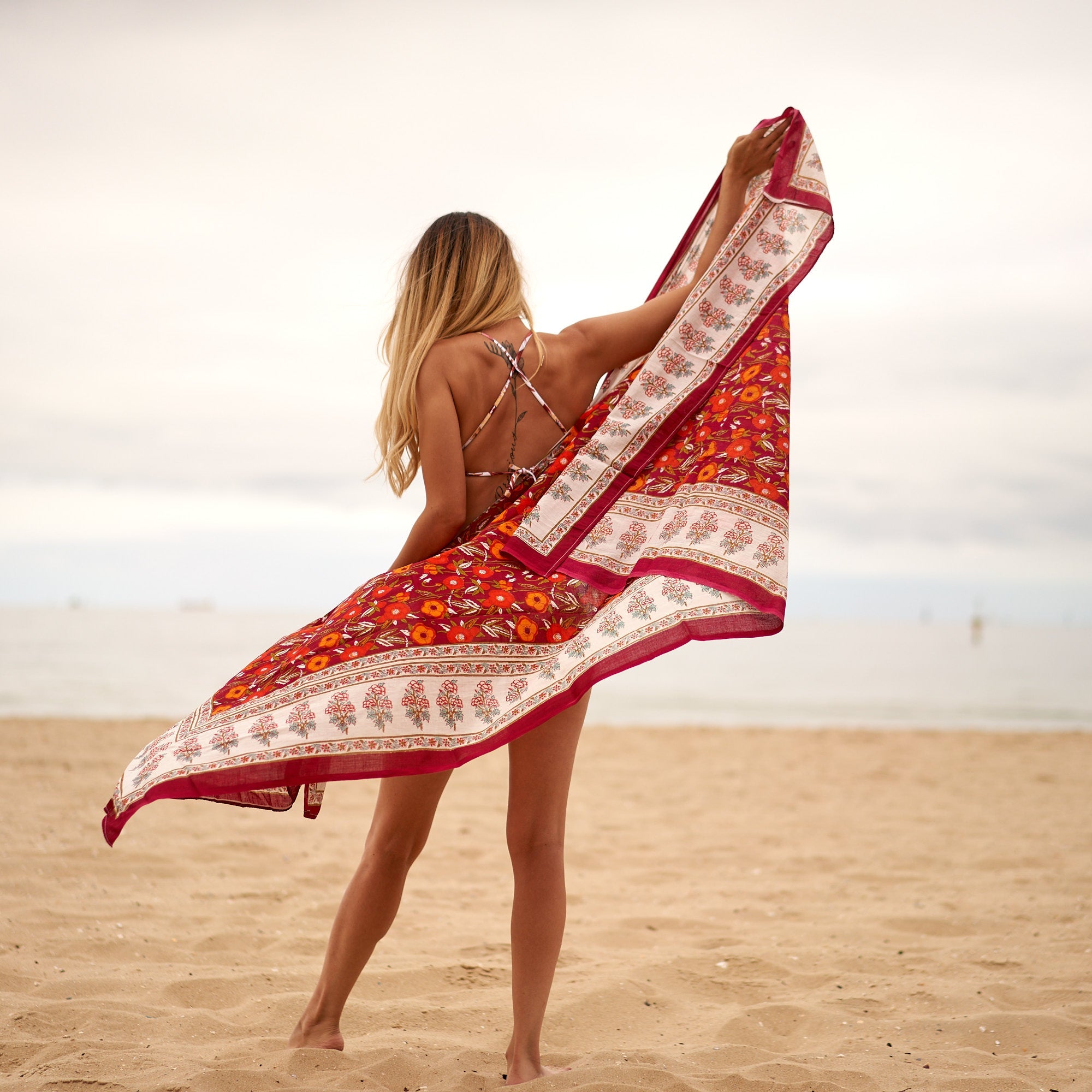 Sea Breeze Dreams Cotton Sarong | Coastal Bliss