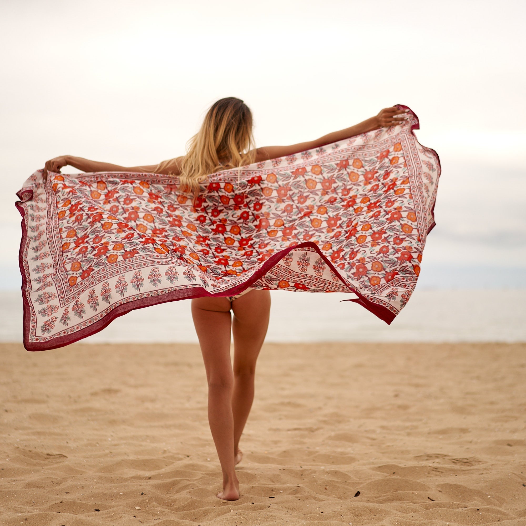 Ocean Oasis Cotton Sarong | Coastal Charm