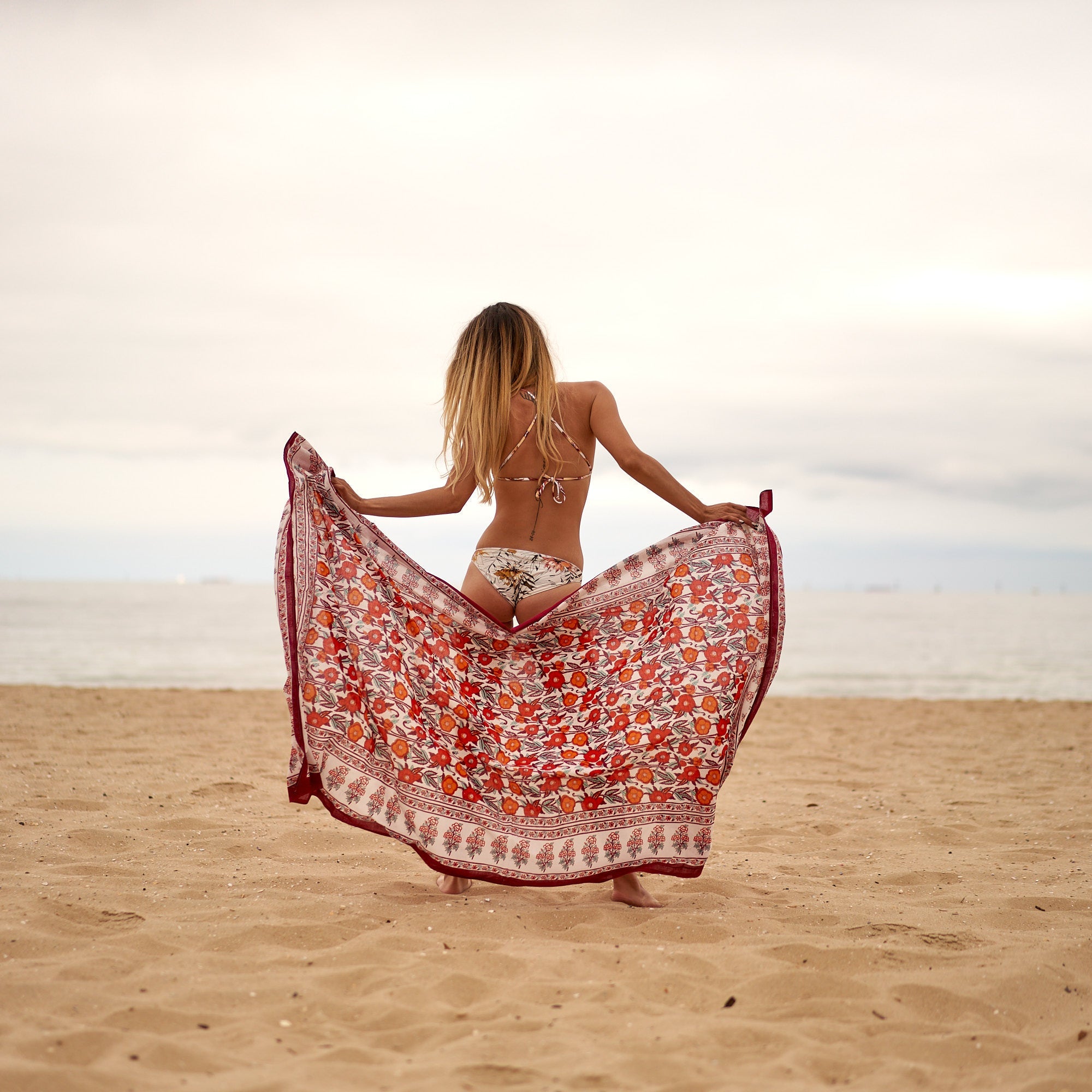 Ocean Oasis Cotton Sarong | Coastal Charm