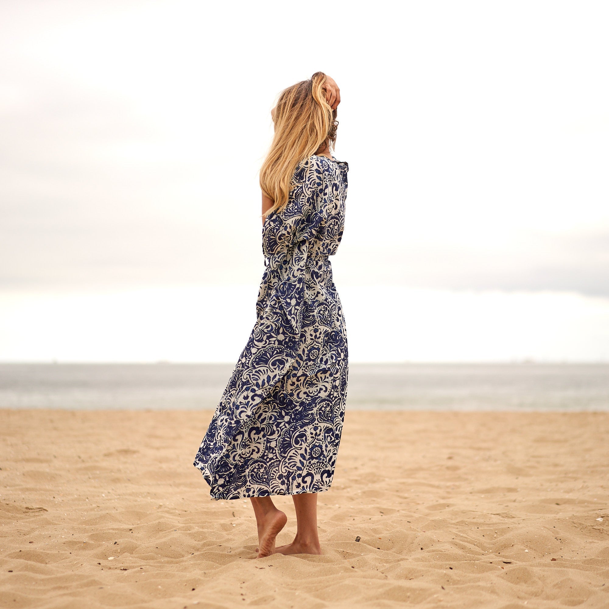 Vintage Vibes Cotton Kaftan | Retro Chic