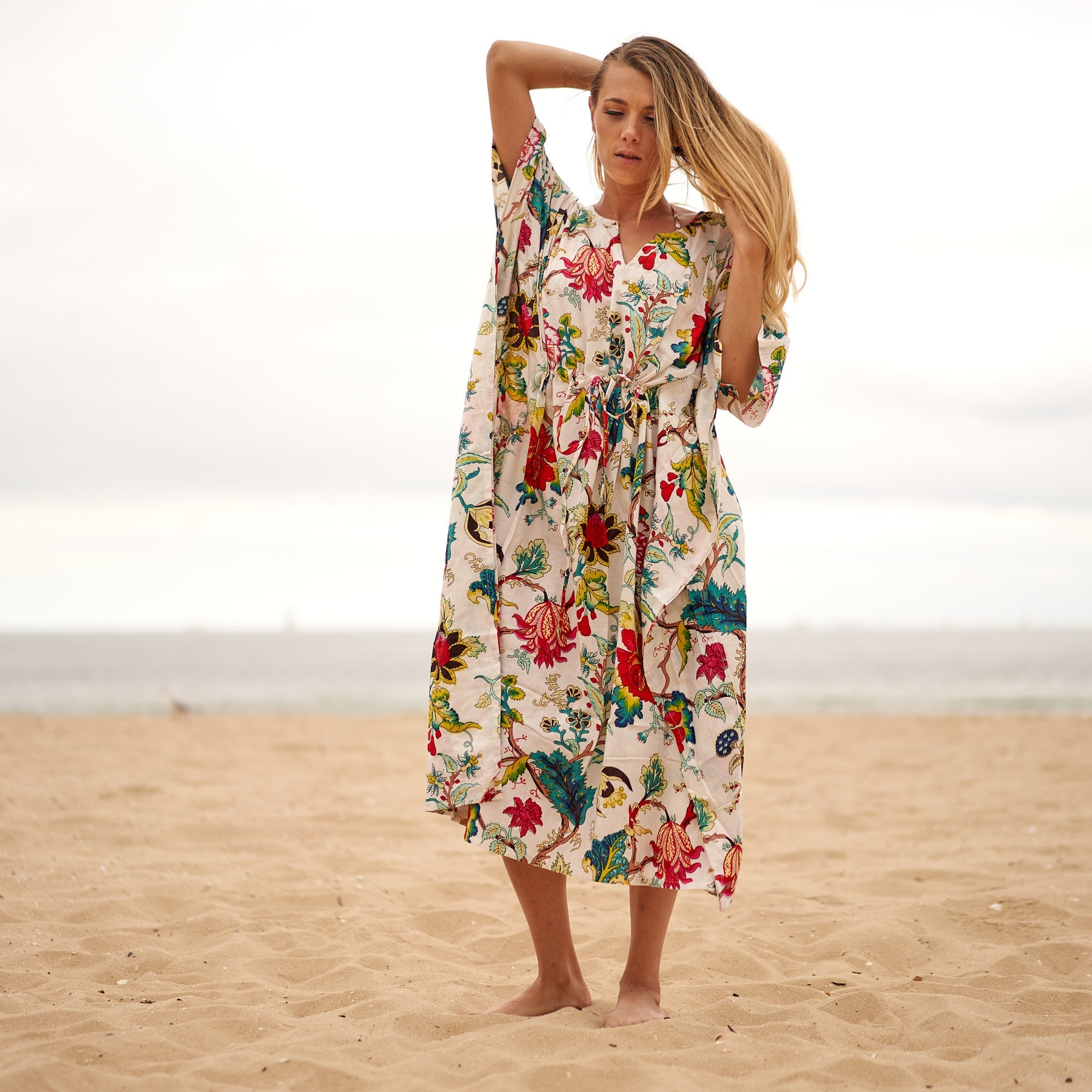 Eternal Roots Cotton Kaftan | Timeless Appeal