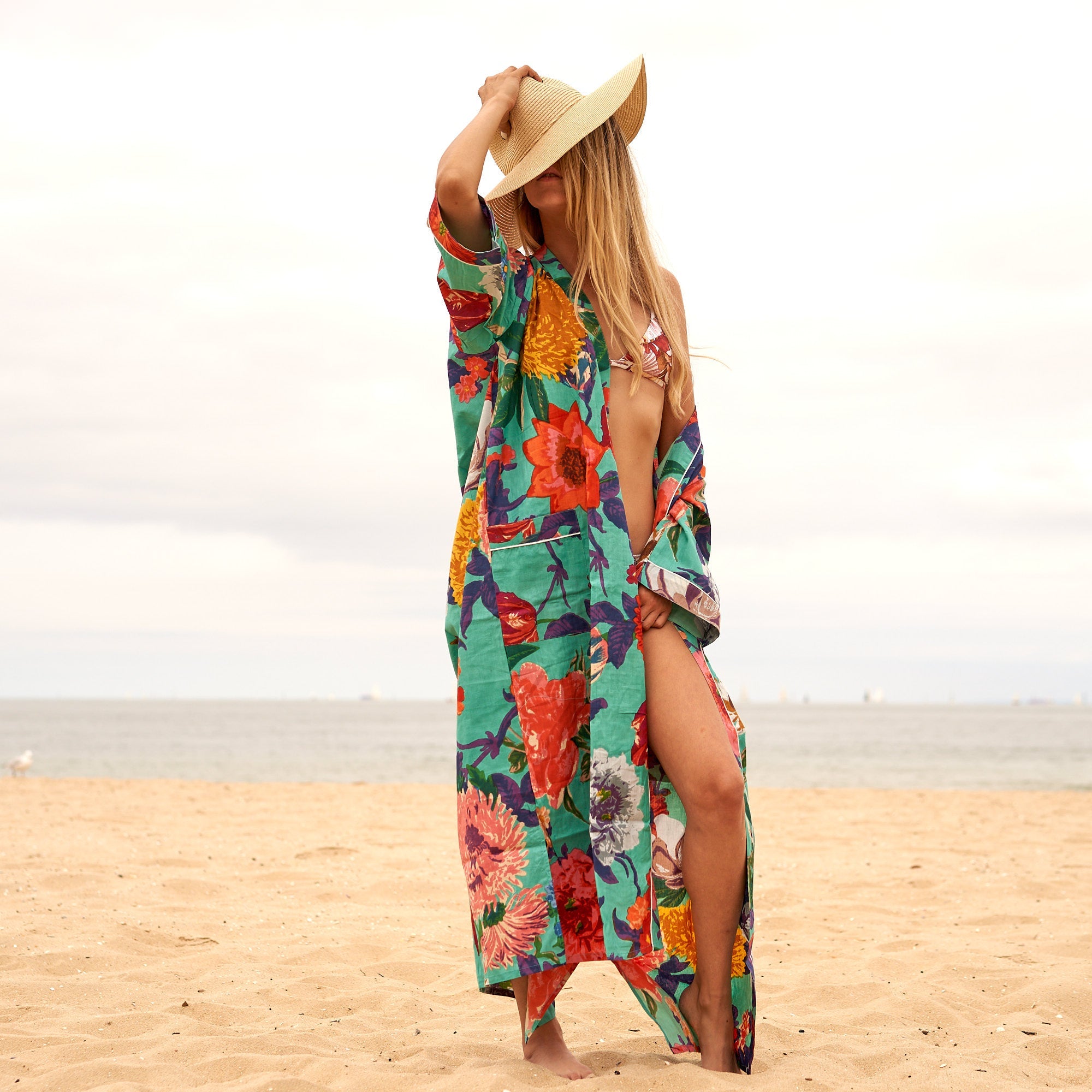 Blossoming Beauty Cotton Kimono | Romantic Florals