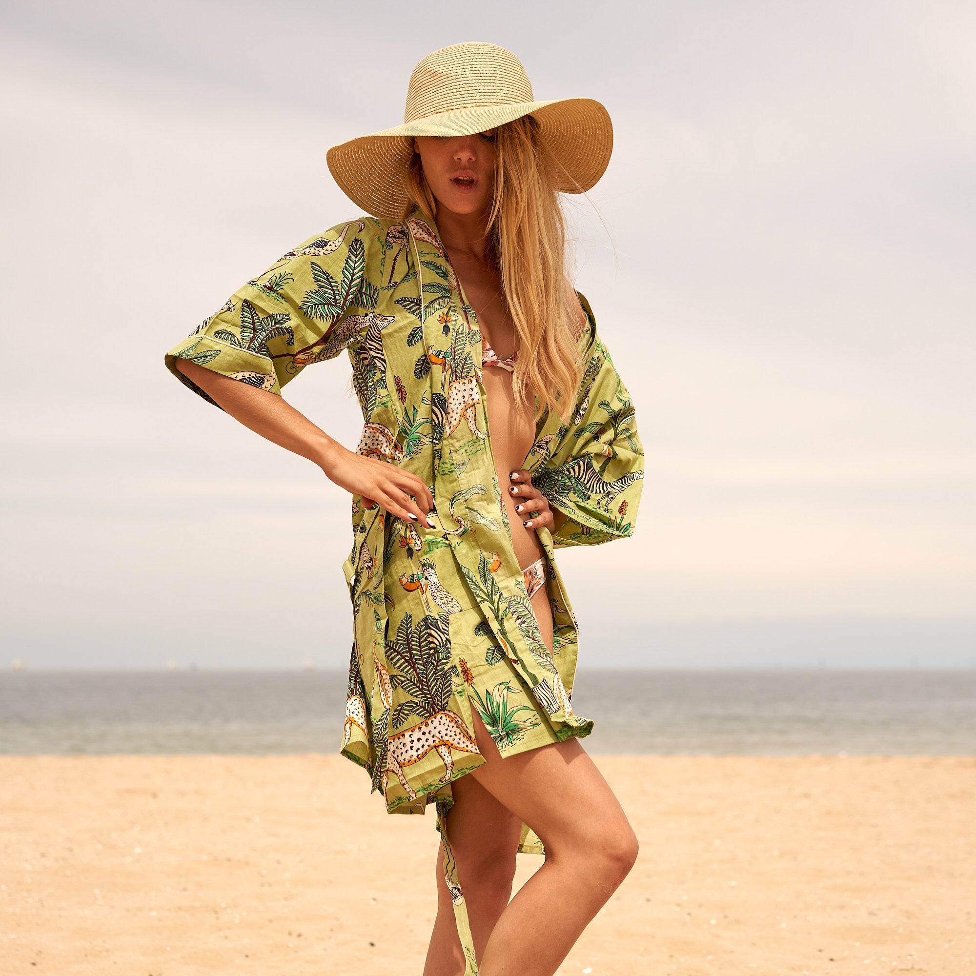 Lush Rainforest Cotton Kimono | Tropical Feel