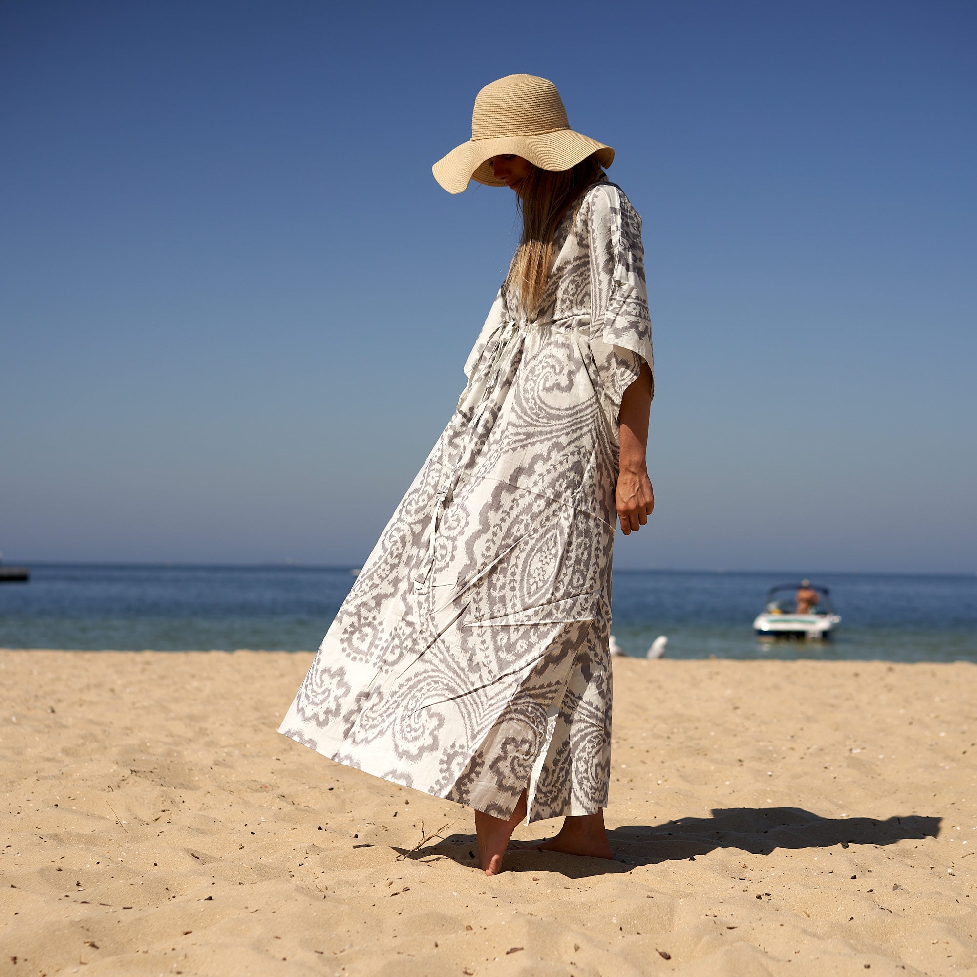 Seaside Breeze' 100% Cotton Kaftan | Coastal Look