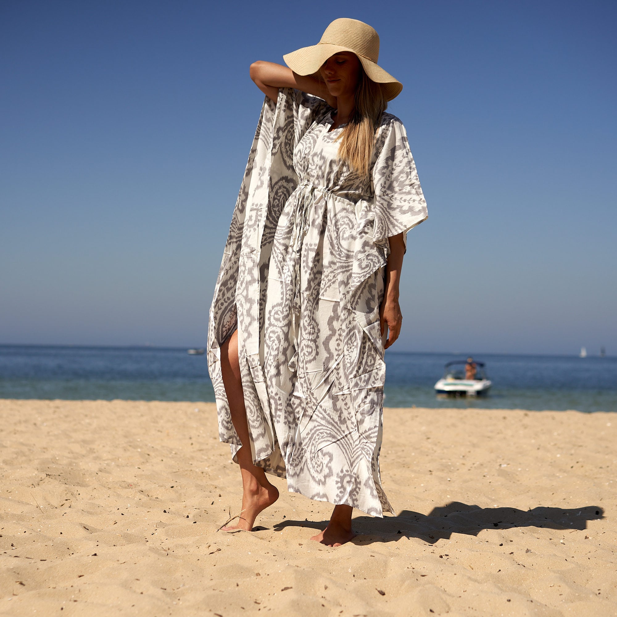 Seaside Breeze' 100% Cotton Kaftan | Coastal Look