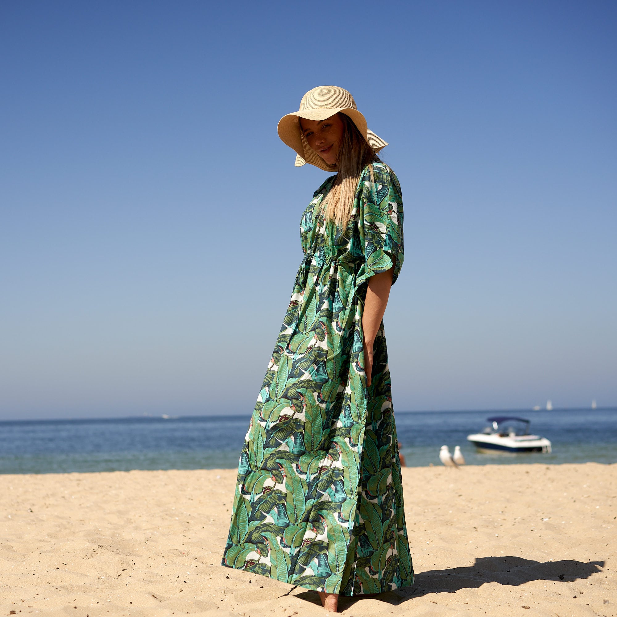 Jungle Oasis' 100% Cotton Kaftan | Boho Jungle Style