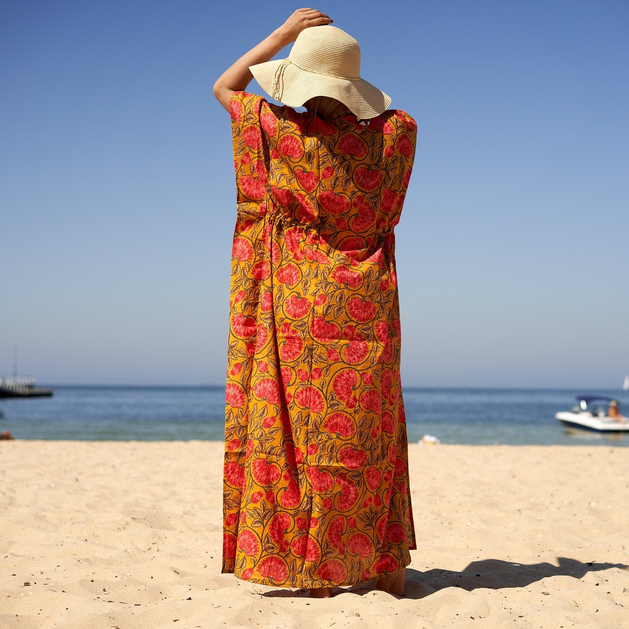 Sunshine Soiree' 100% Cotton Kaftan | Summer Style