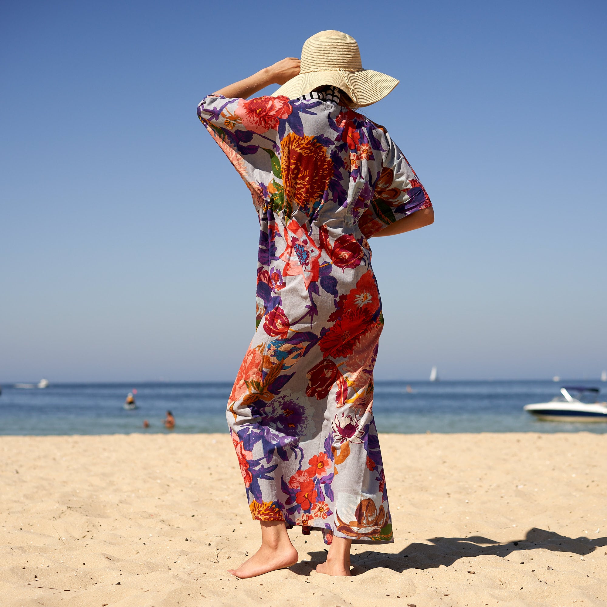 Island Adventure' 100% Cotton Kaftan | Boho Kaftan