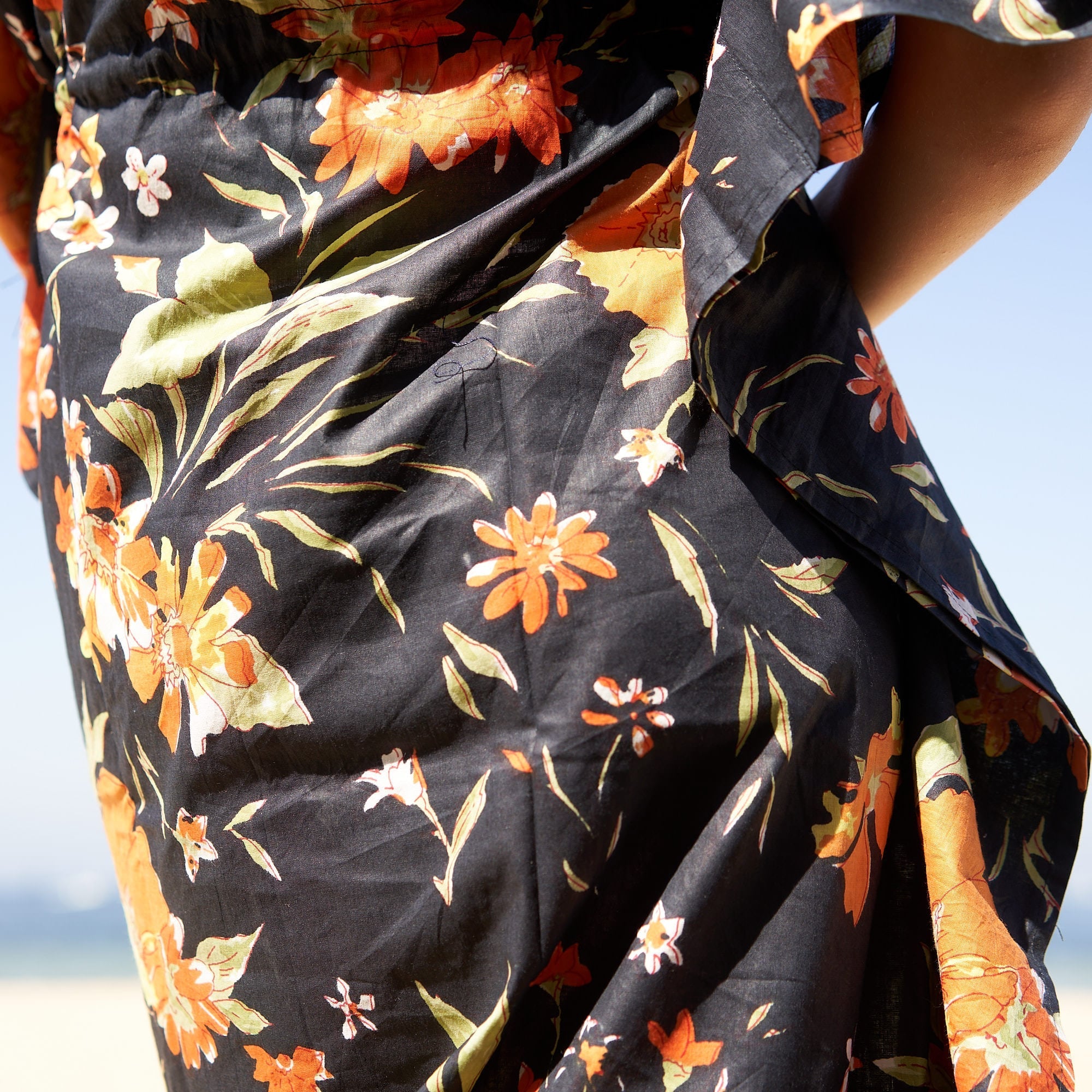 Wildflower Wonders' 100% Cotton Kaftan | Bohemian Floral