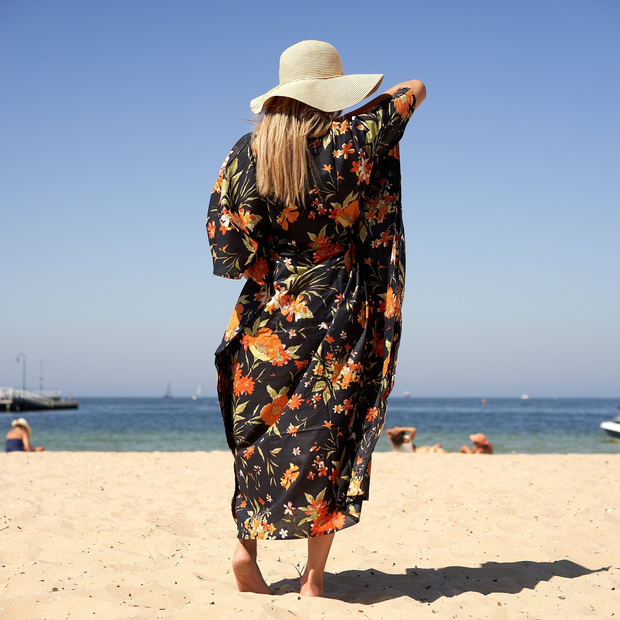 Wildflower Wonders' 100% Cotton Kaftan | Bohemian Floral