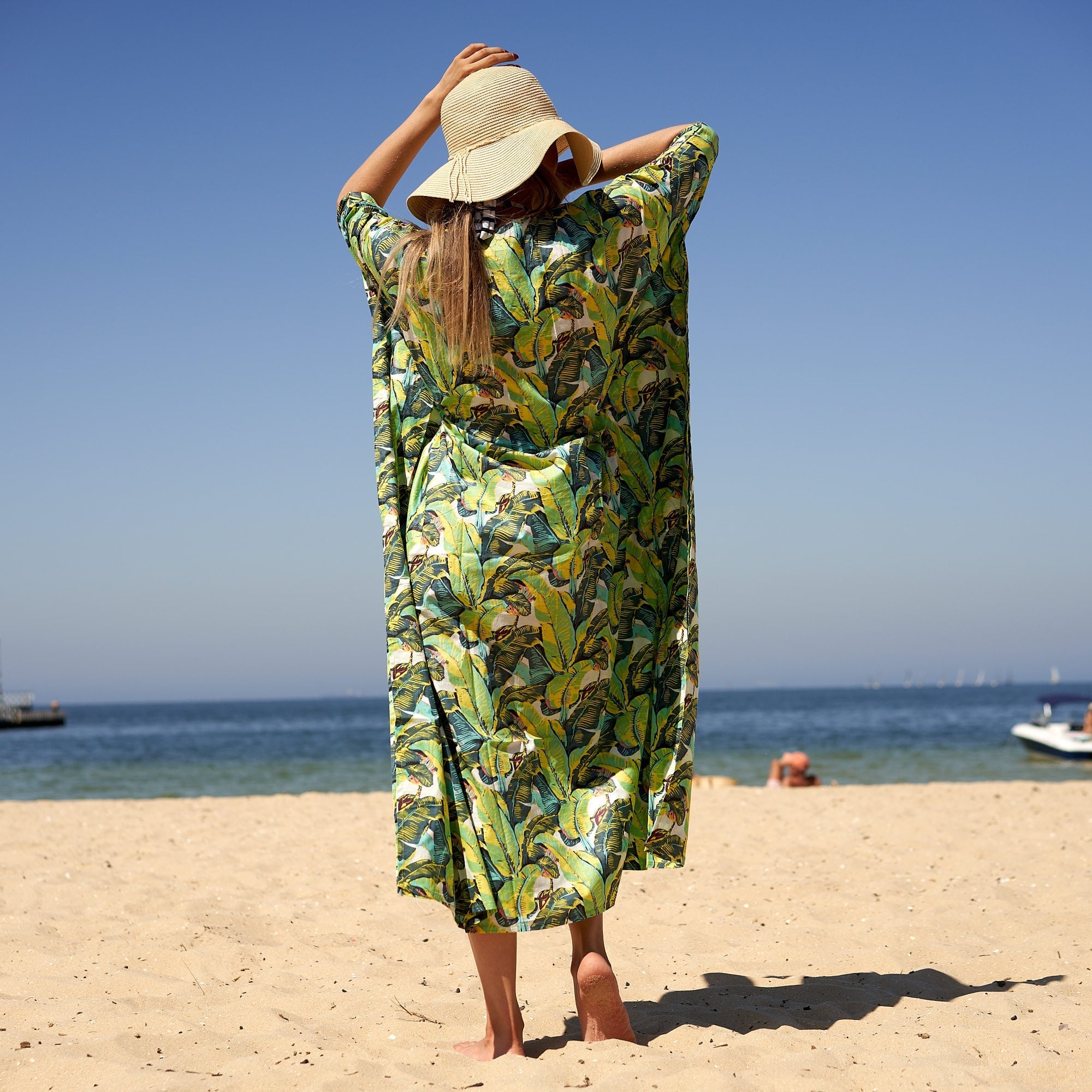 Tropical Tapestry' 100% Cotton Kaftan | Jungle Inspired