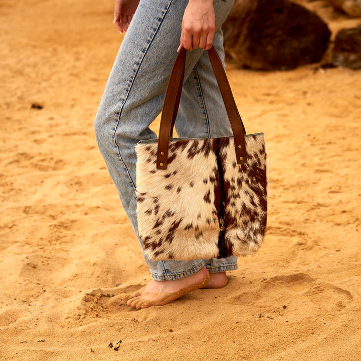 Genuine Cowhide Tote Bag - Amara | Premium Quality