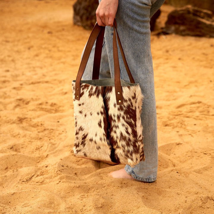 Genuine Cowhide Tote Bag - Amara | Premium Quality