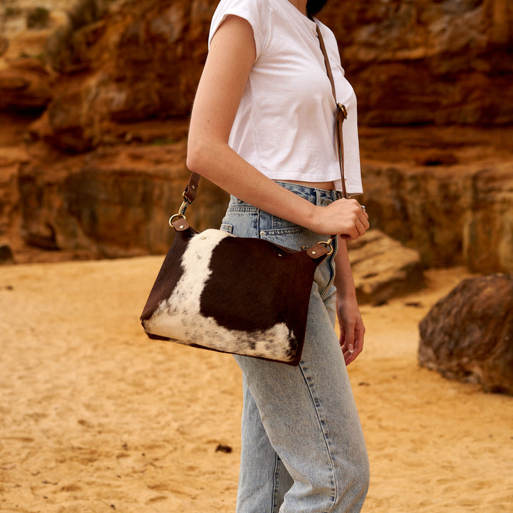 Cowhide Leather Bag - Esha Stylish Everyday Tote