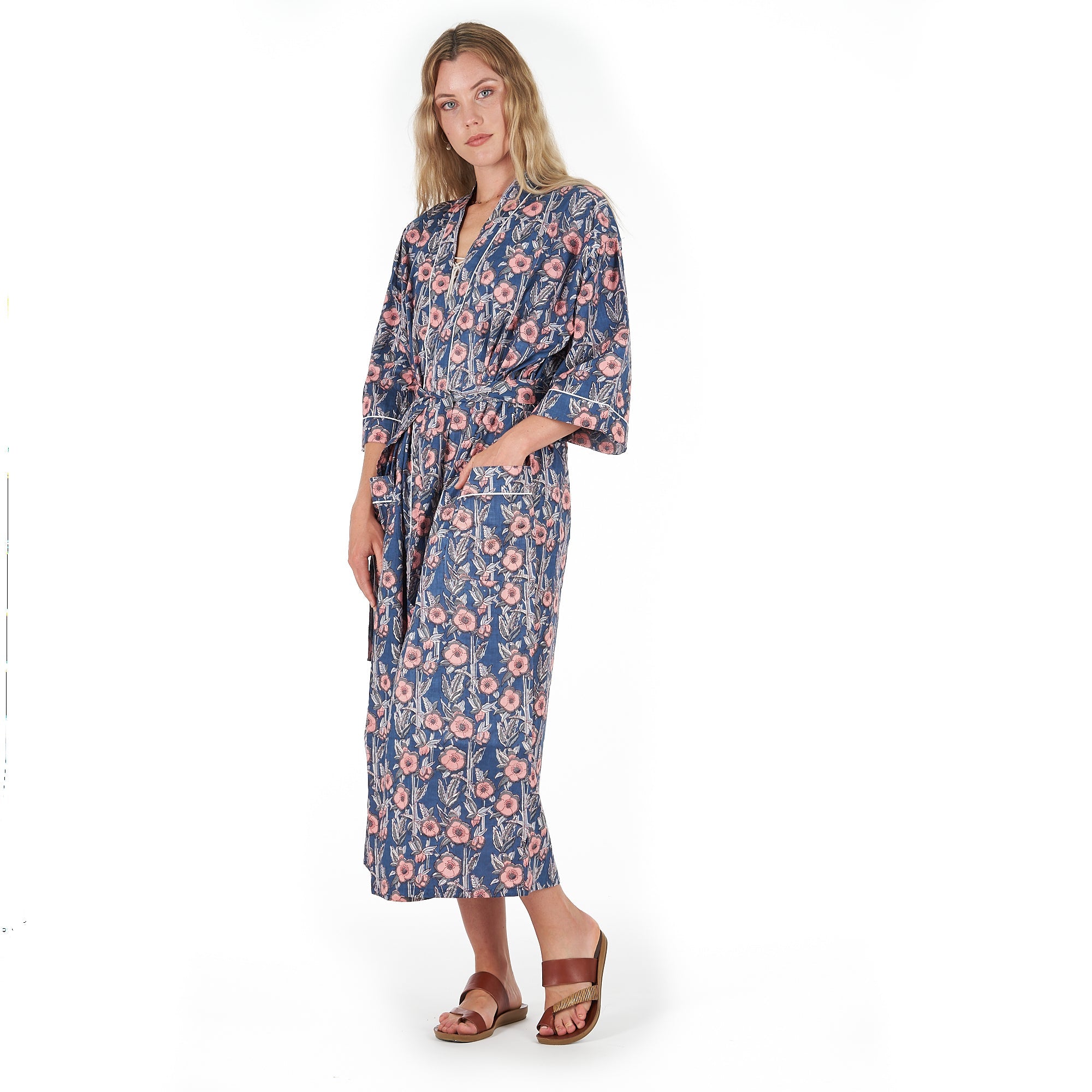 R & R Chic Cotton Kimono Robe