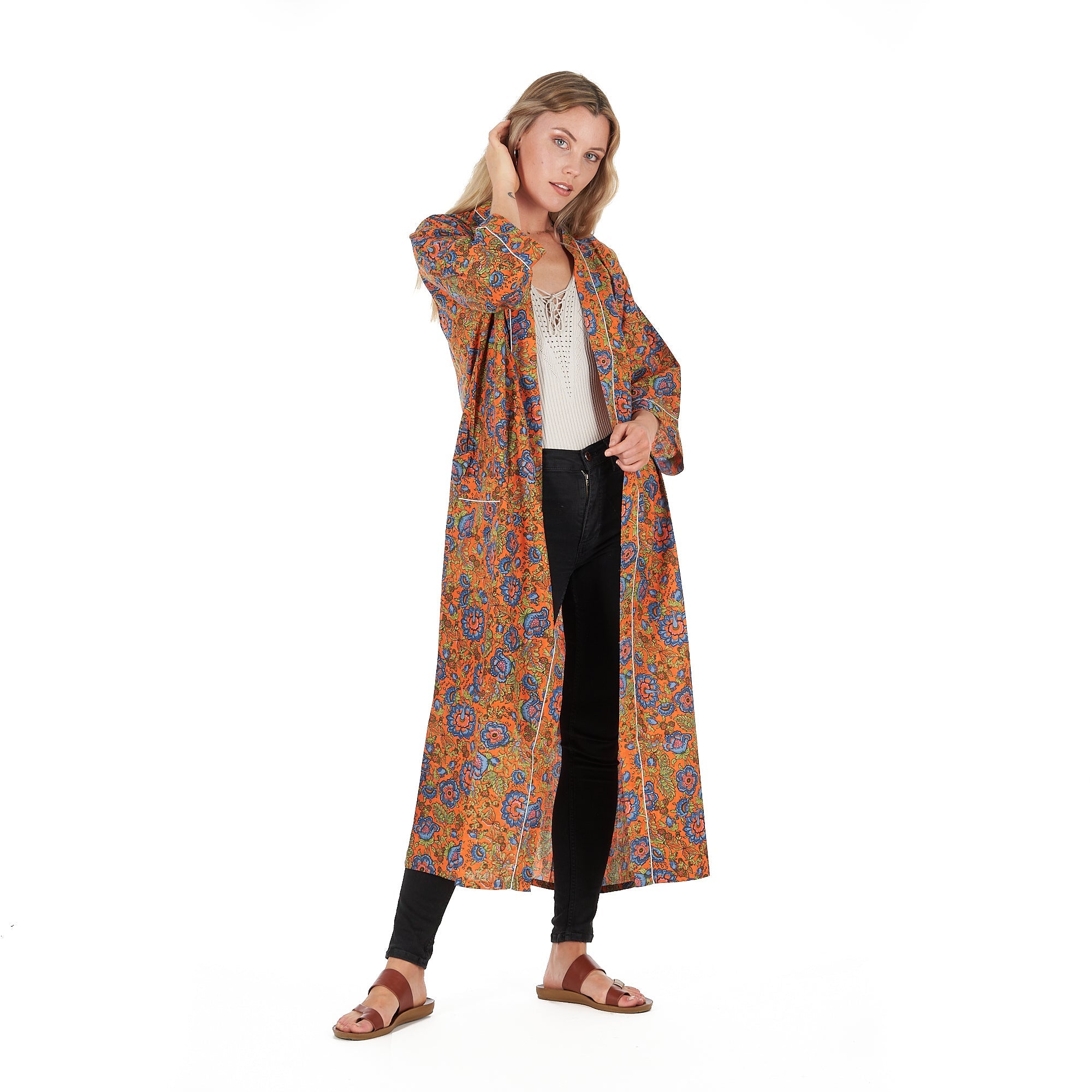 Lounge In Style Cotton Kimono Robe