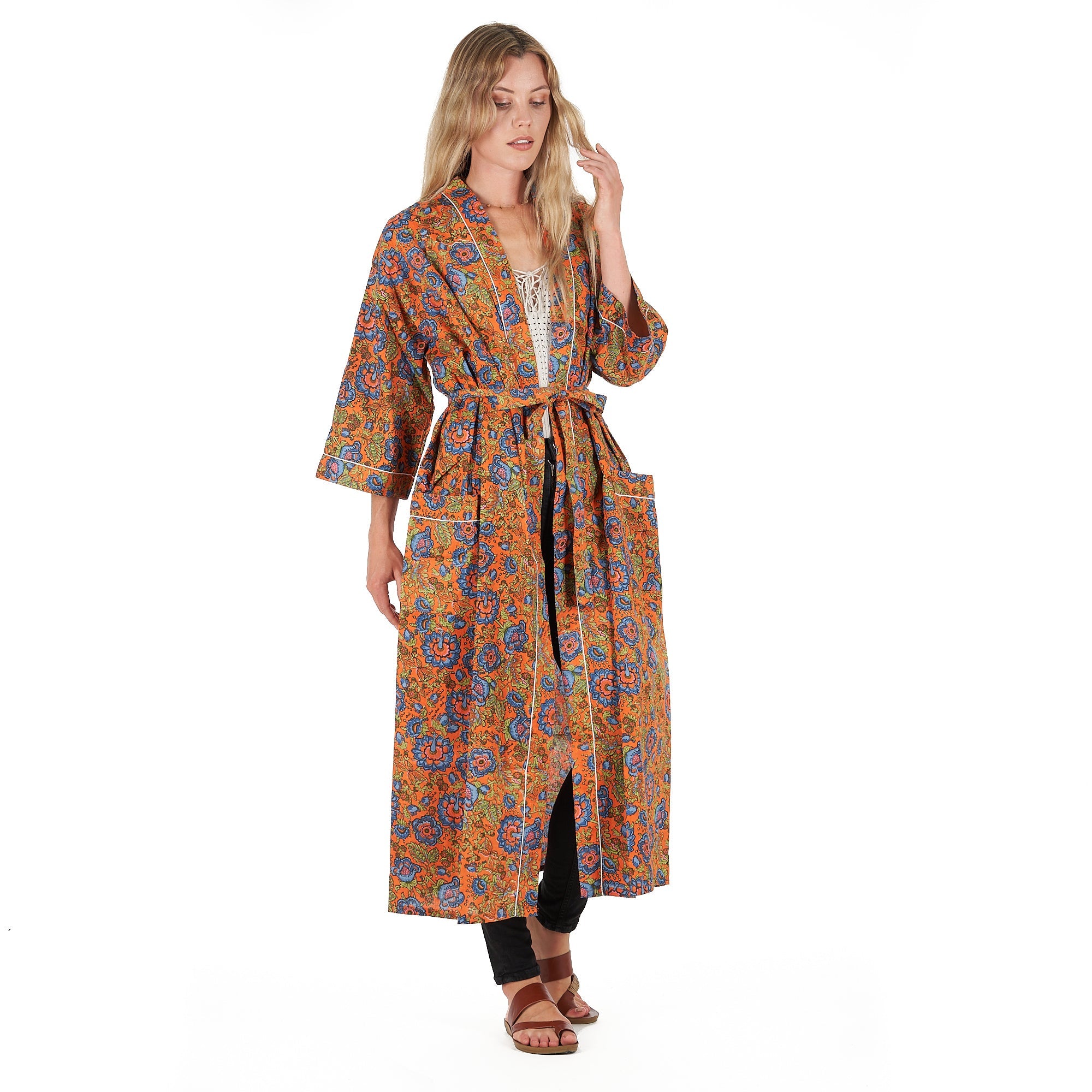 Lounge In Style Cotton Kimono Robe