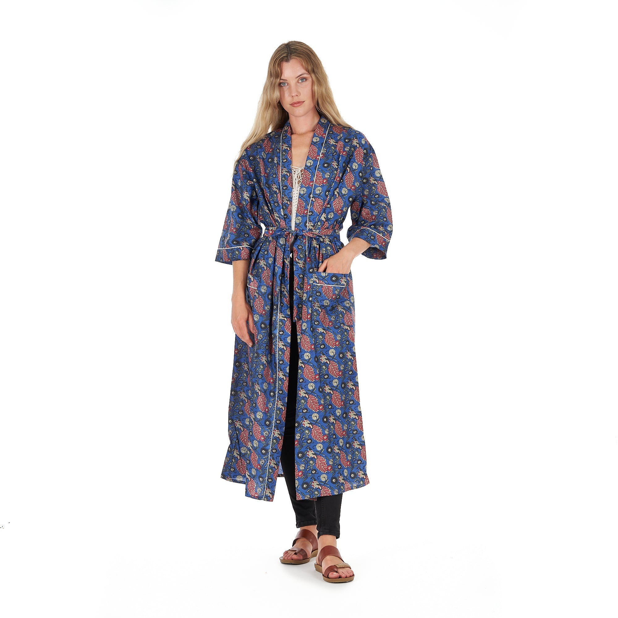 Serene Style Cotton Kimono Robe