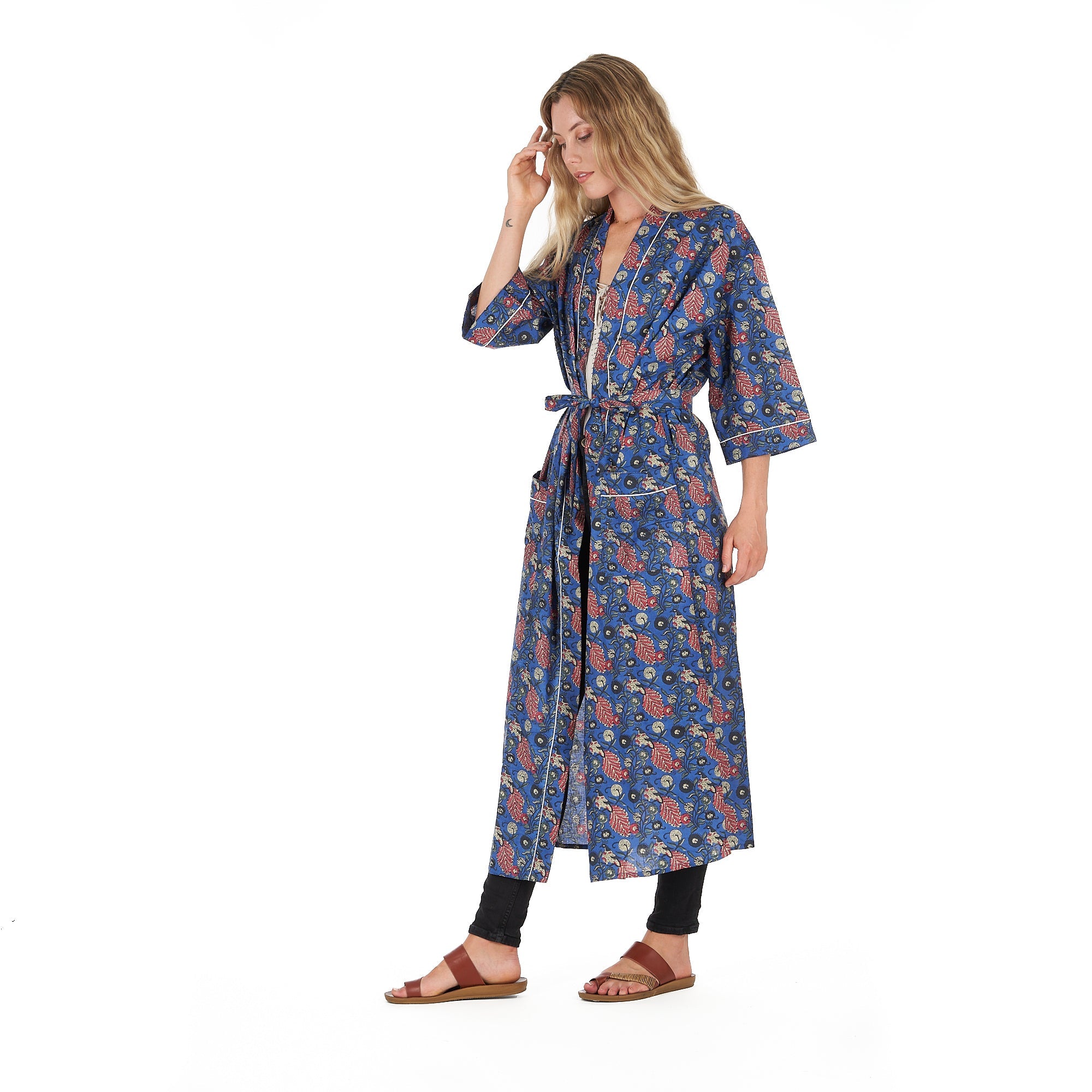 Serene Style Cotton Kimono Robe