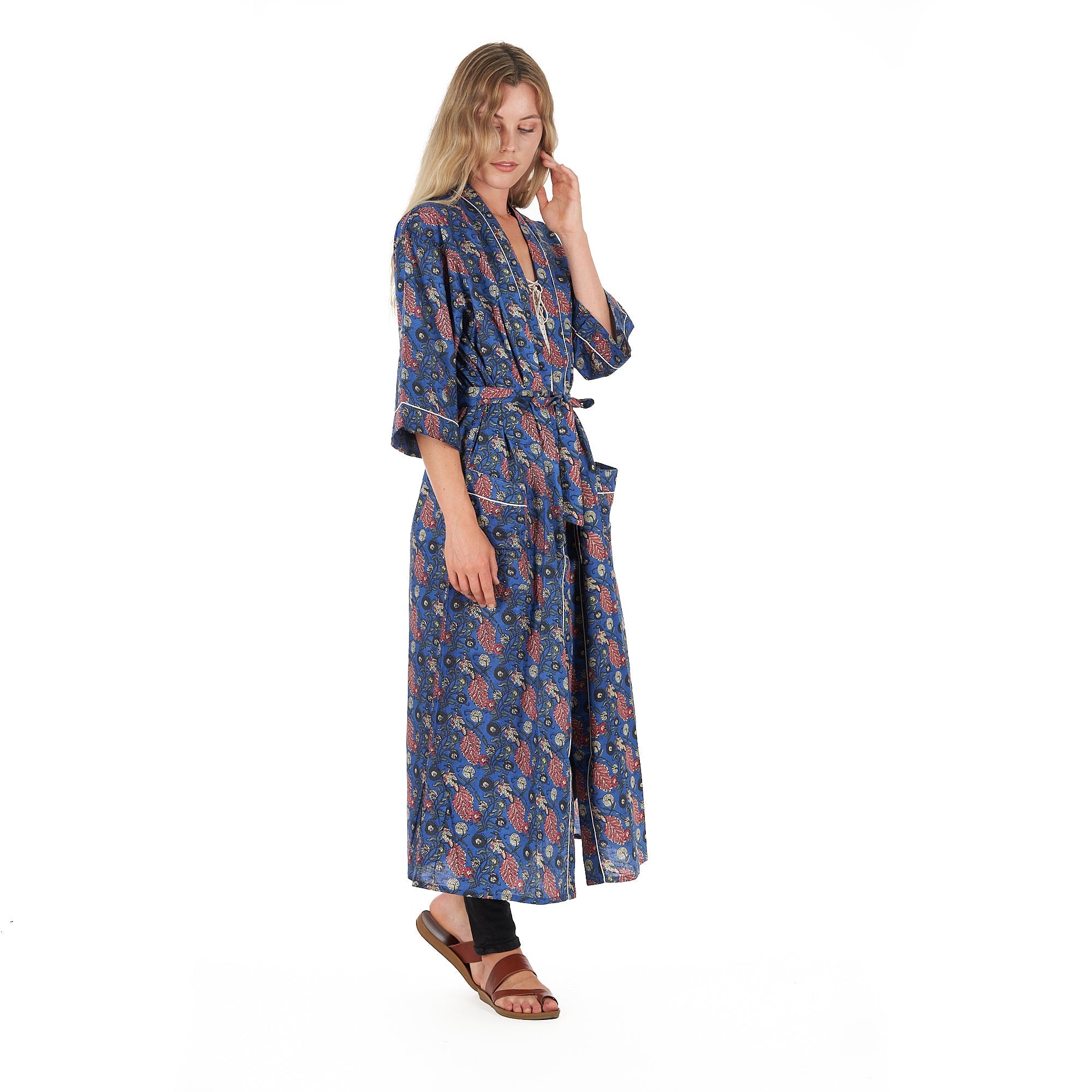 Serene Style Cotton Kimono Robe