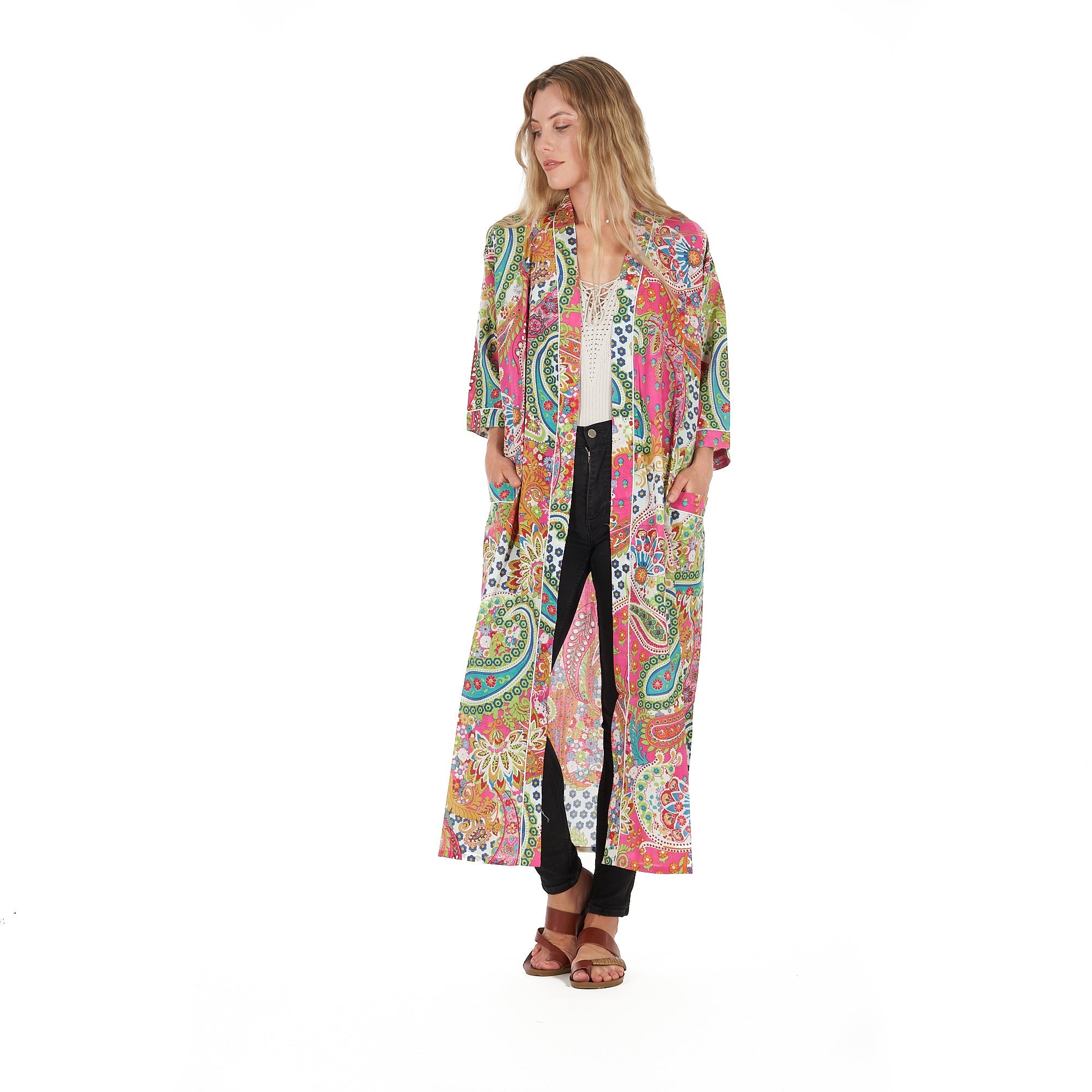 A Splash of Florals Kimono Robe