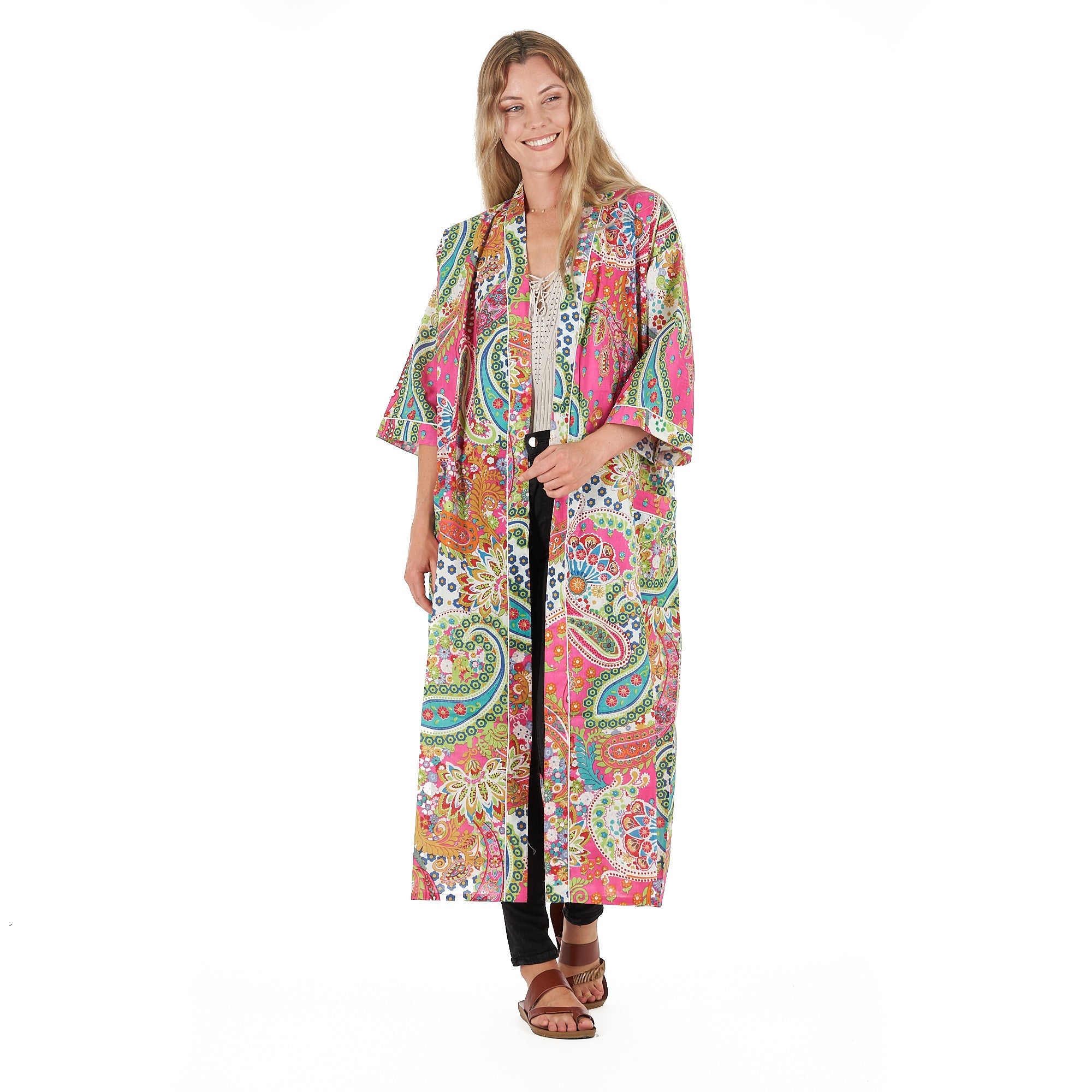 A Splash of Florals Kimono Robe