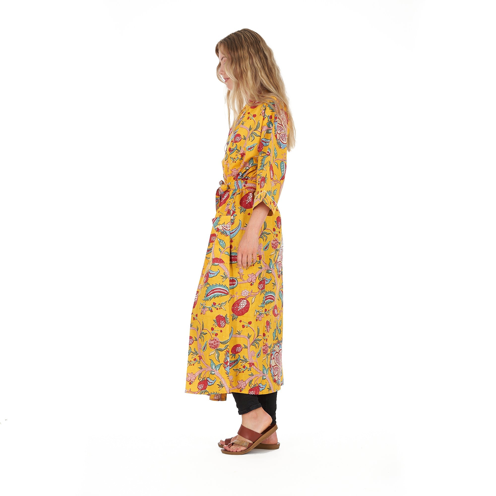 Frida's Vibrant Forest Kimono Robe