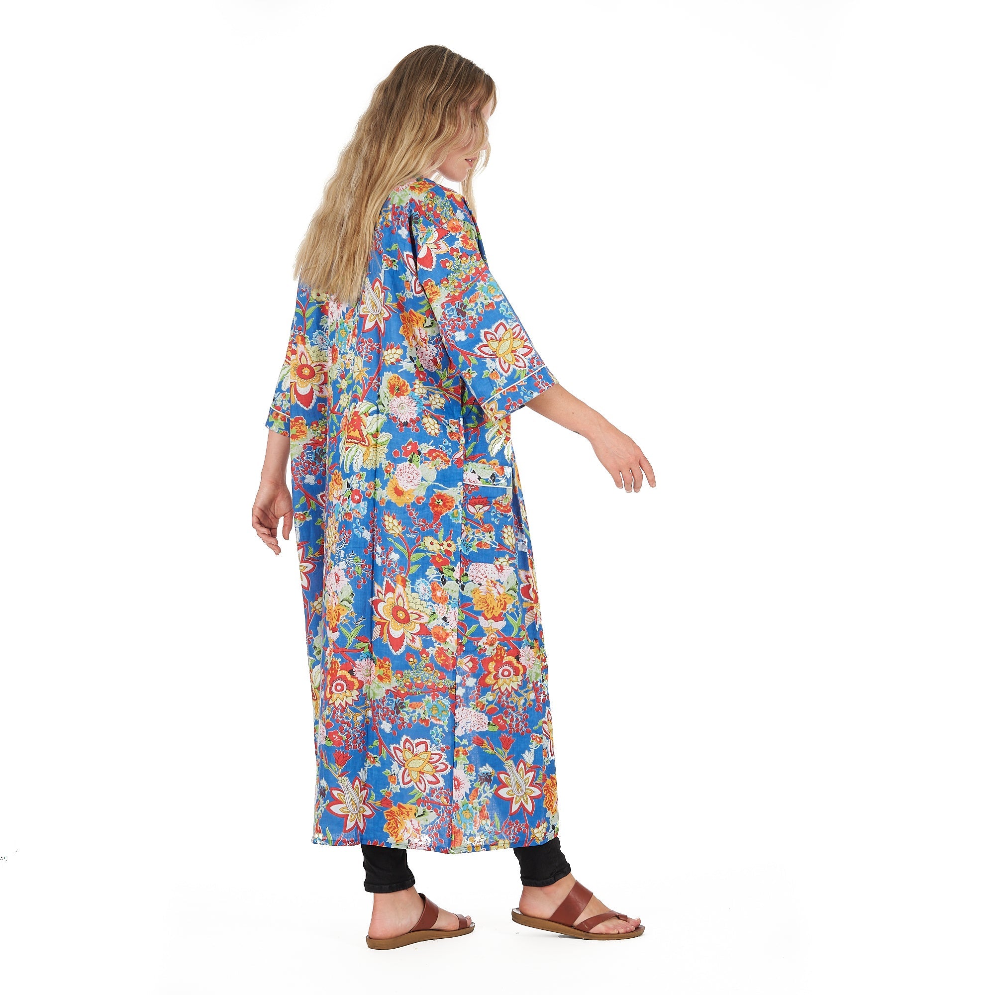 Forever In Blue Cotton Kimono Robe