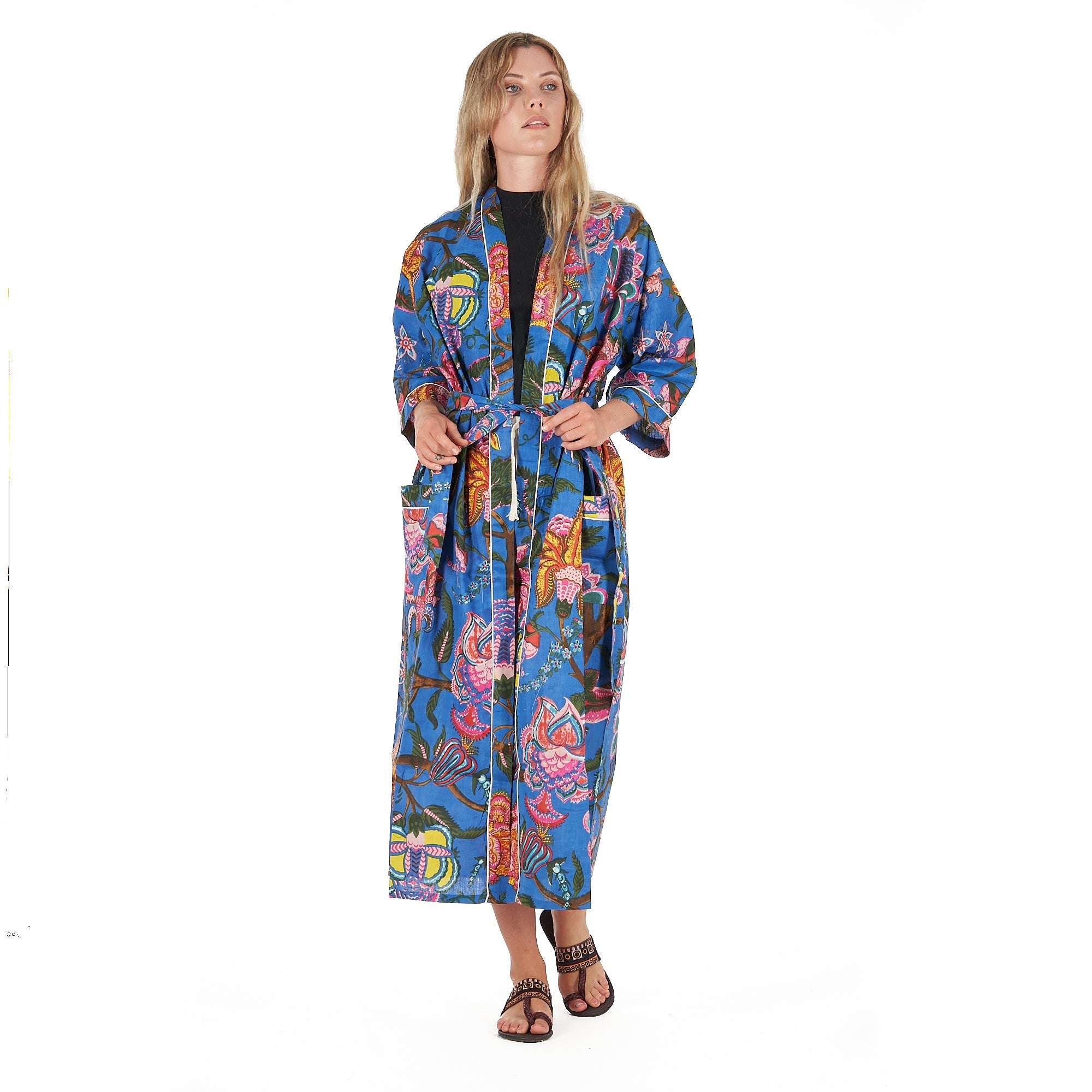 Boldly Beautiful Cotton Kimono Robe