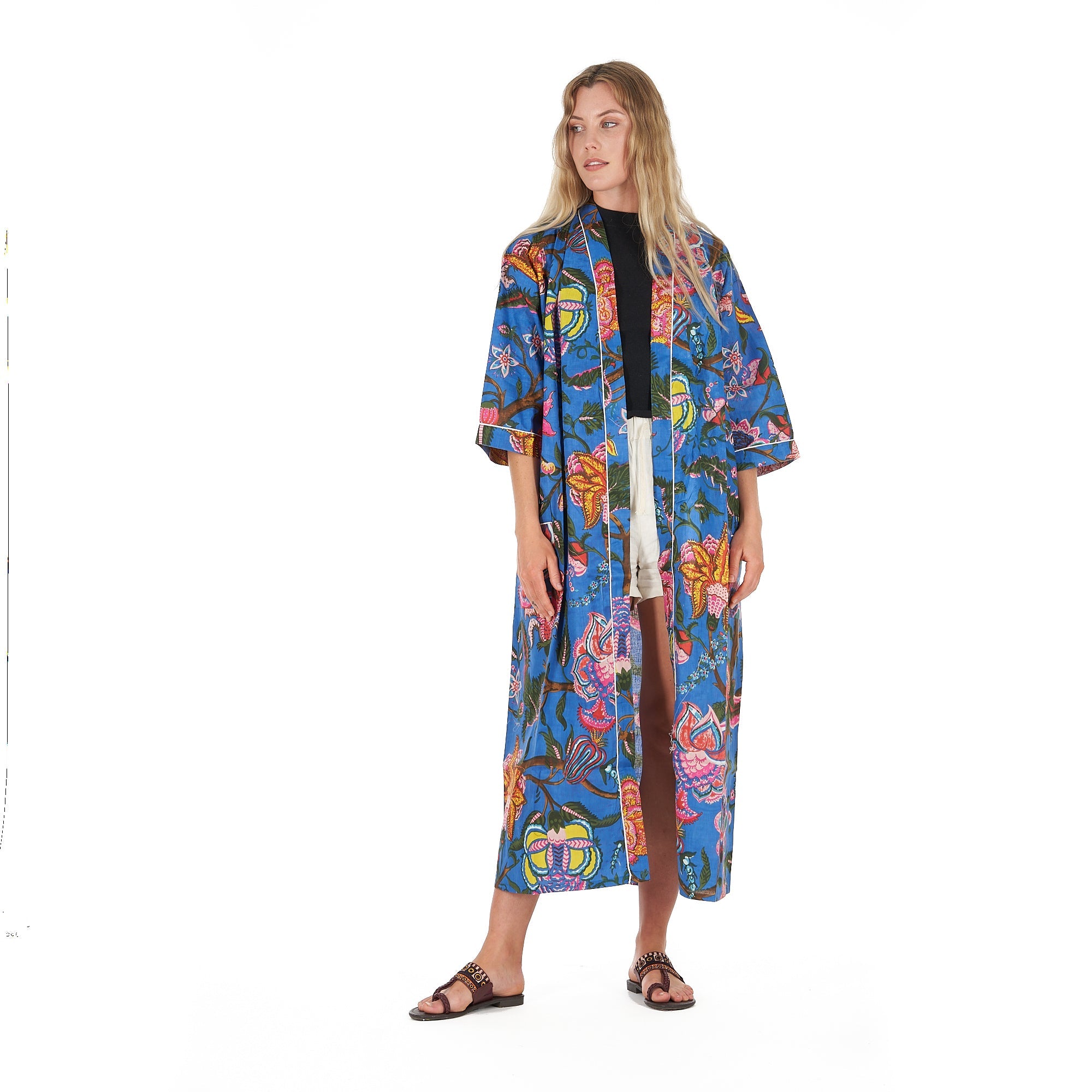 Boldly Beautiful Cotton Kimono Robe