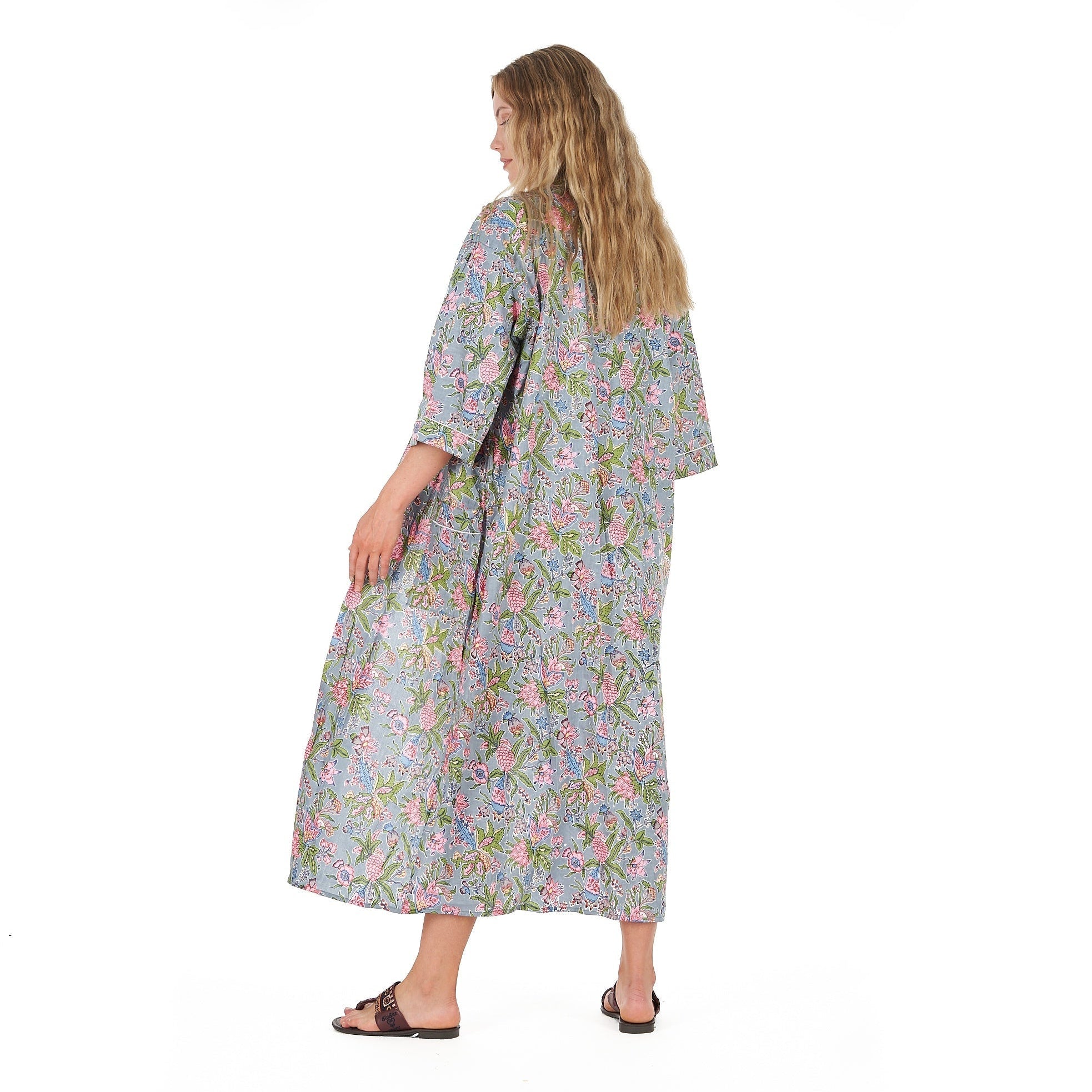 Coastal Escape Cotton Kimono Robe