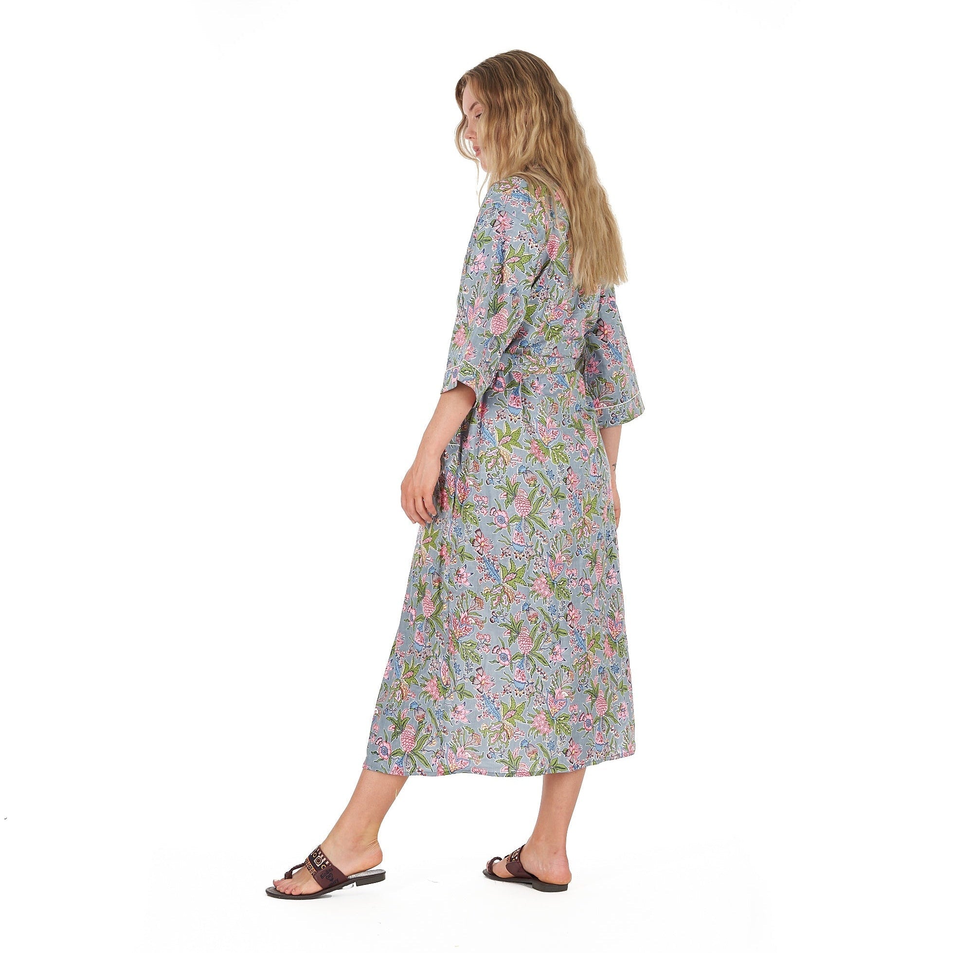 Coastal Escape Cotton Kimono Robe