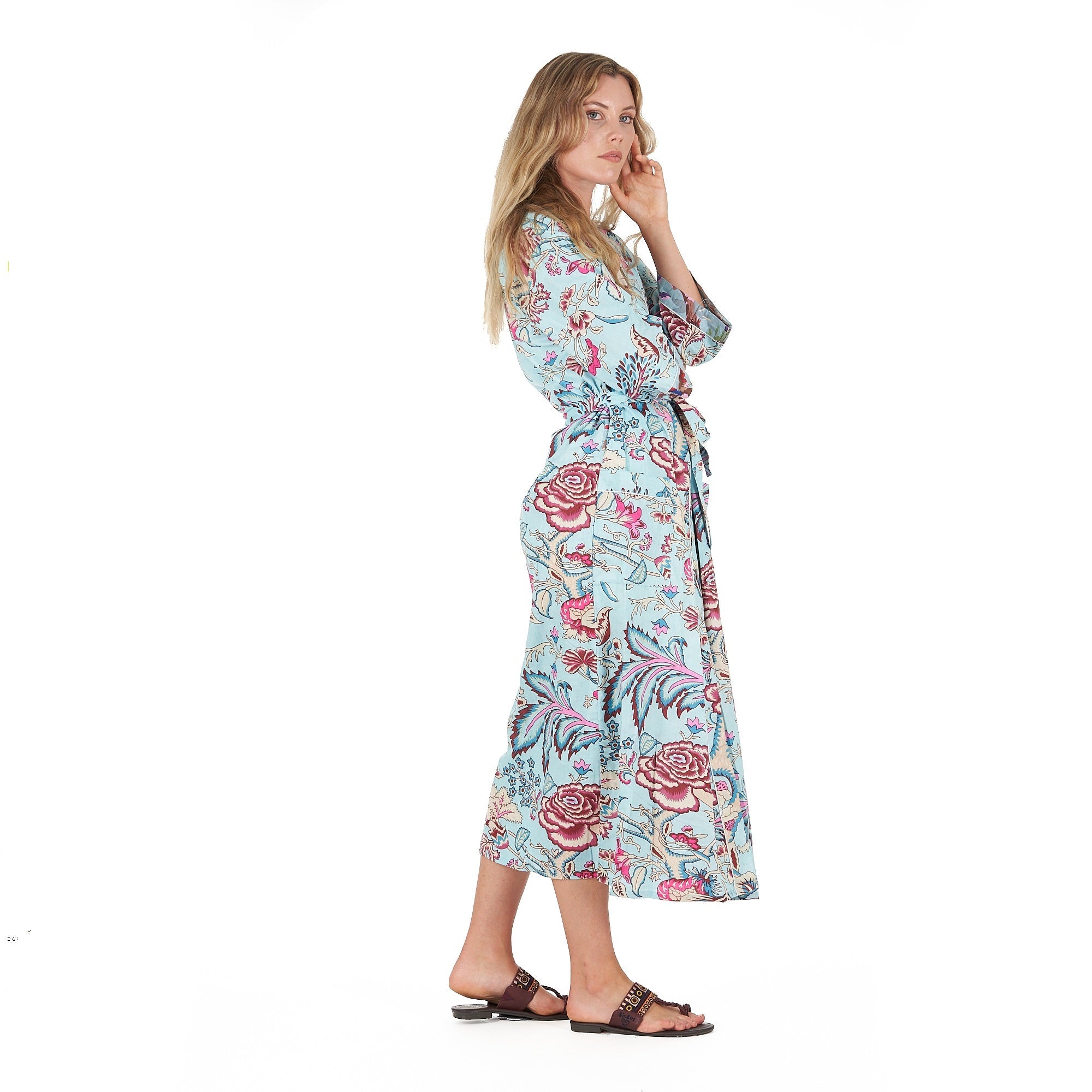 Island Euphoria Cotton Kimono Robe