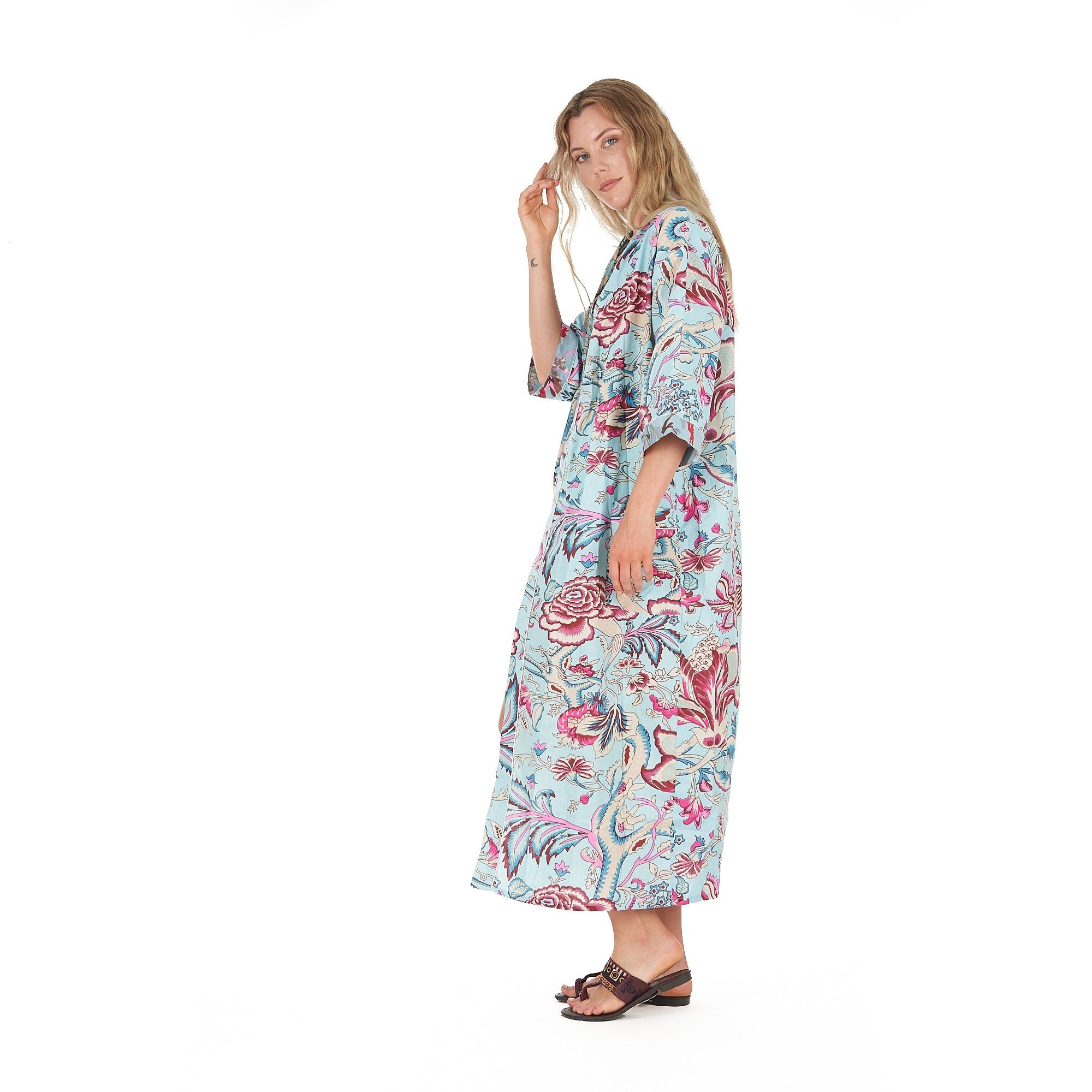 Island Euphoria Cotton Kimono Robe